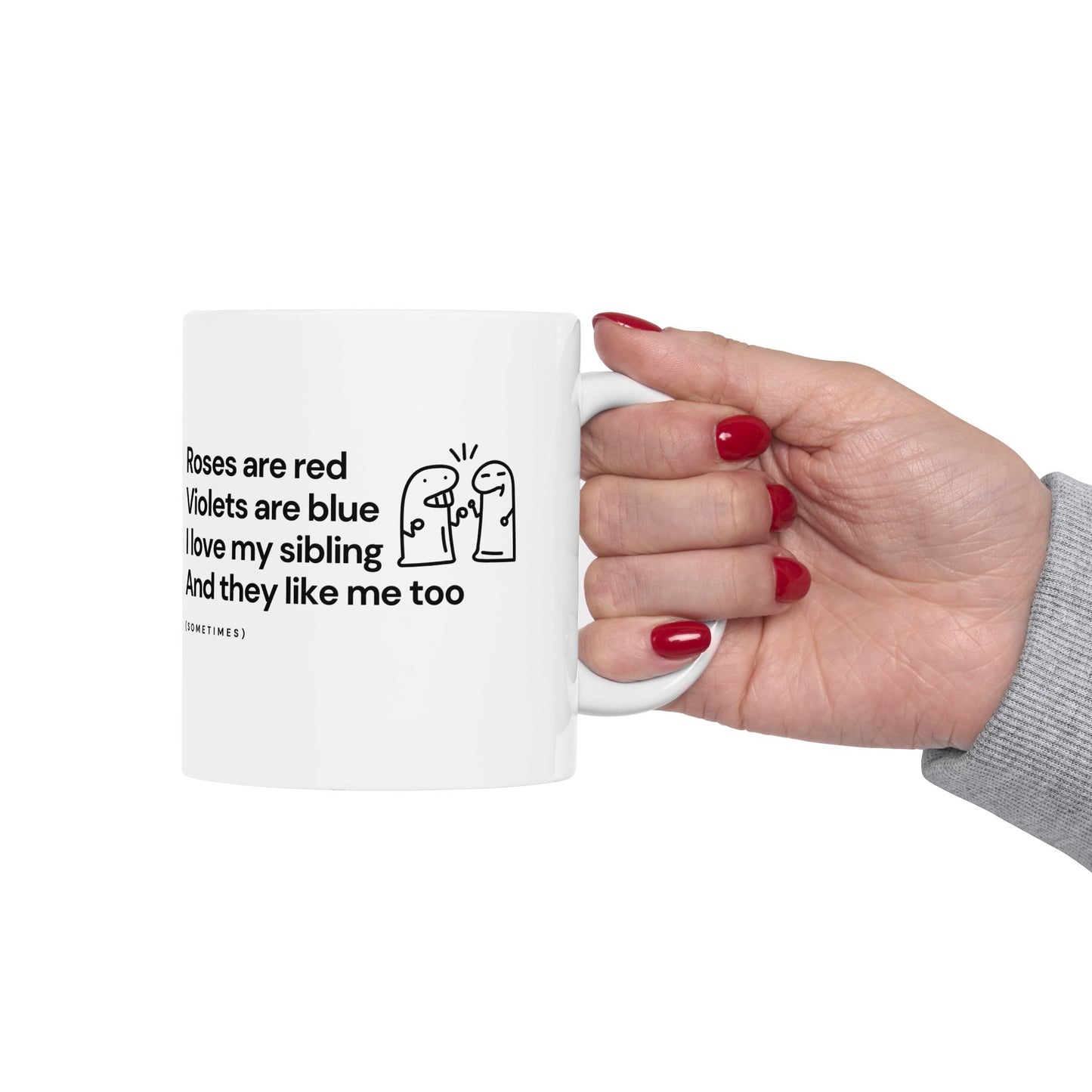 Gender Neutral Sibling Coffee Lover Funny Ceramic Mug — Gift