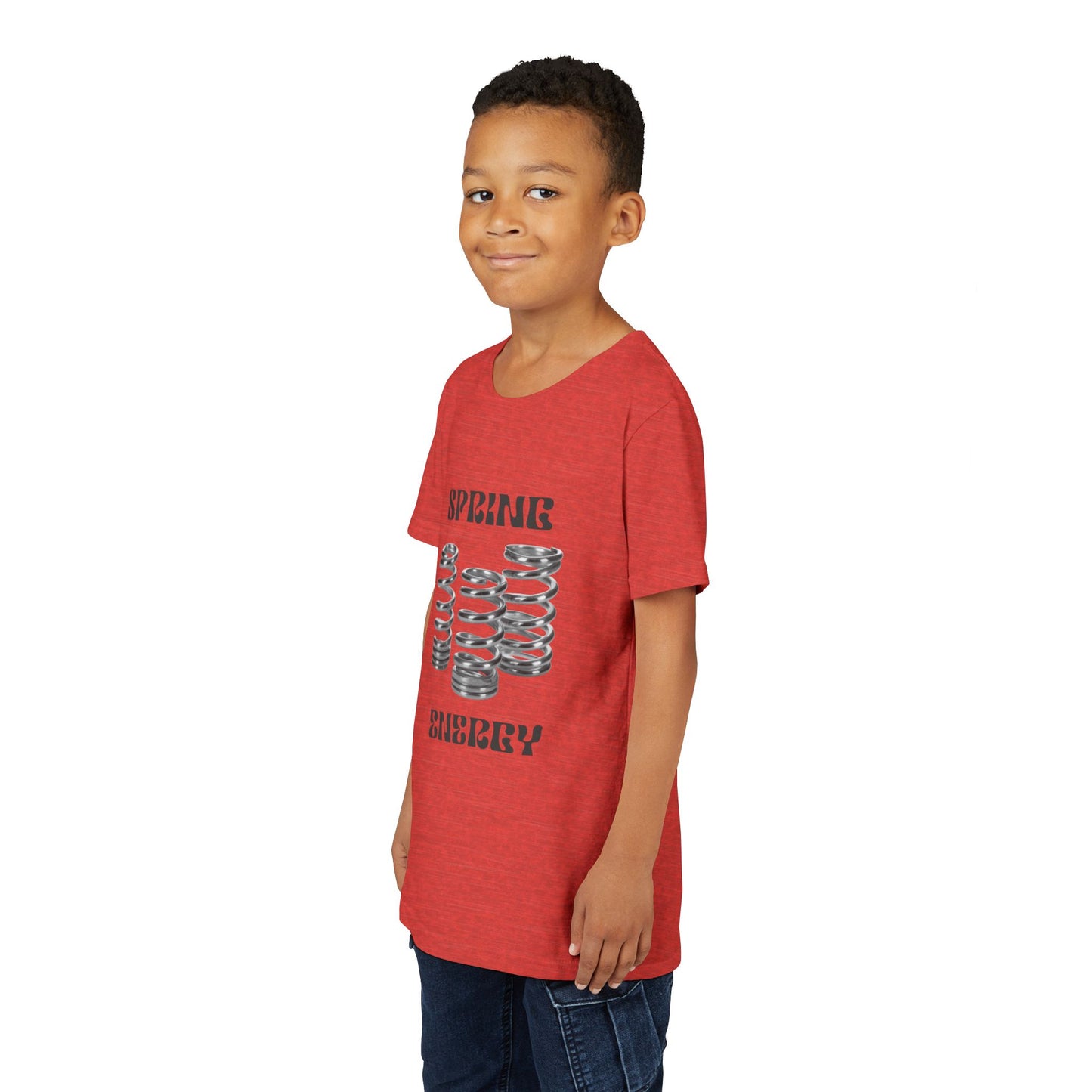 Spring Energy Unisex Youth T‑Shirt — Kids Graphic Tee with Coil Springs Design