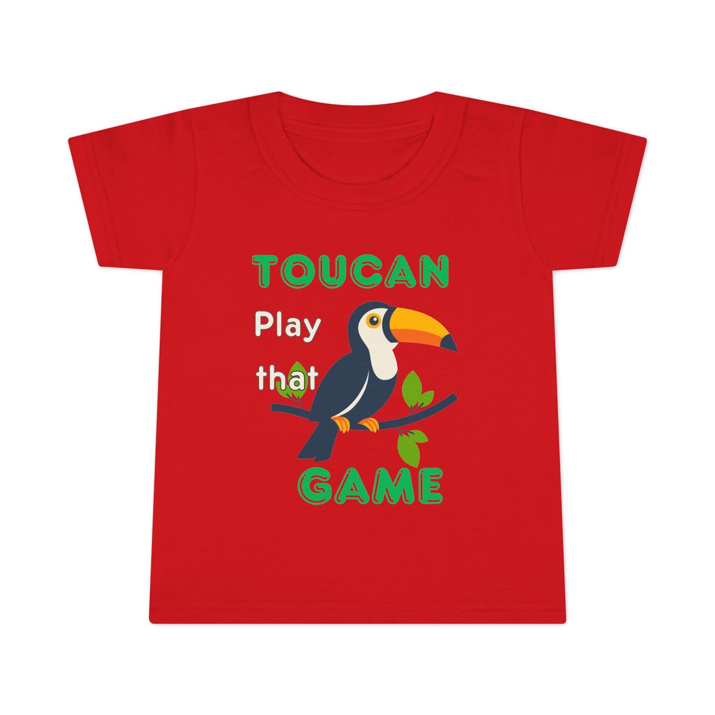 Twin Toddler T-Shirt - "Toucan Play That Game" - Fun Gray Tee for Kids