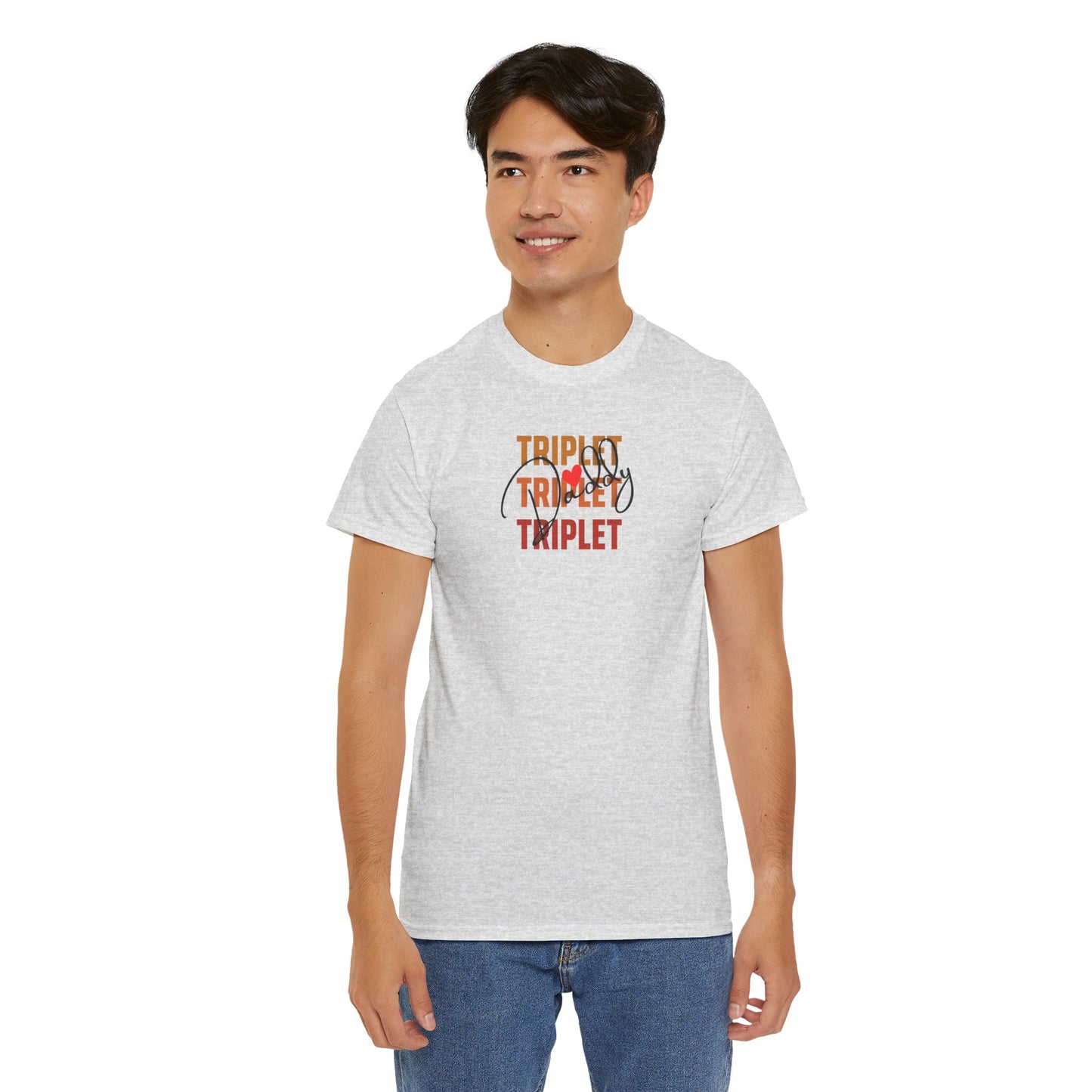 Triplet Daddy- Heavy Cotton Tee