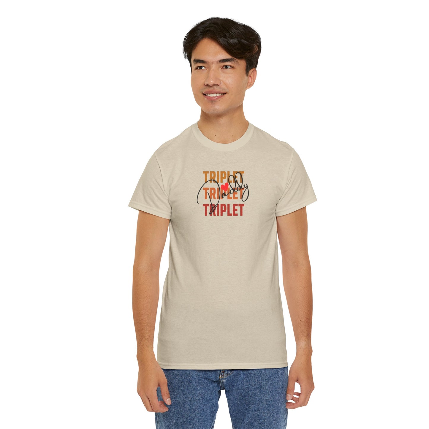 Triplet Daddy- Heavy Cotton Tee