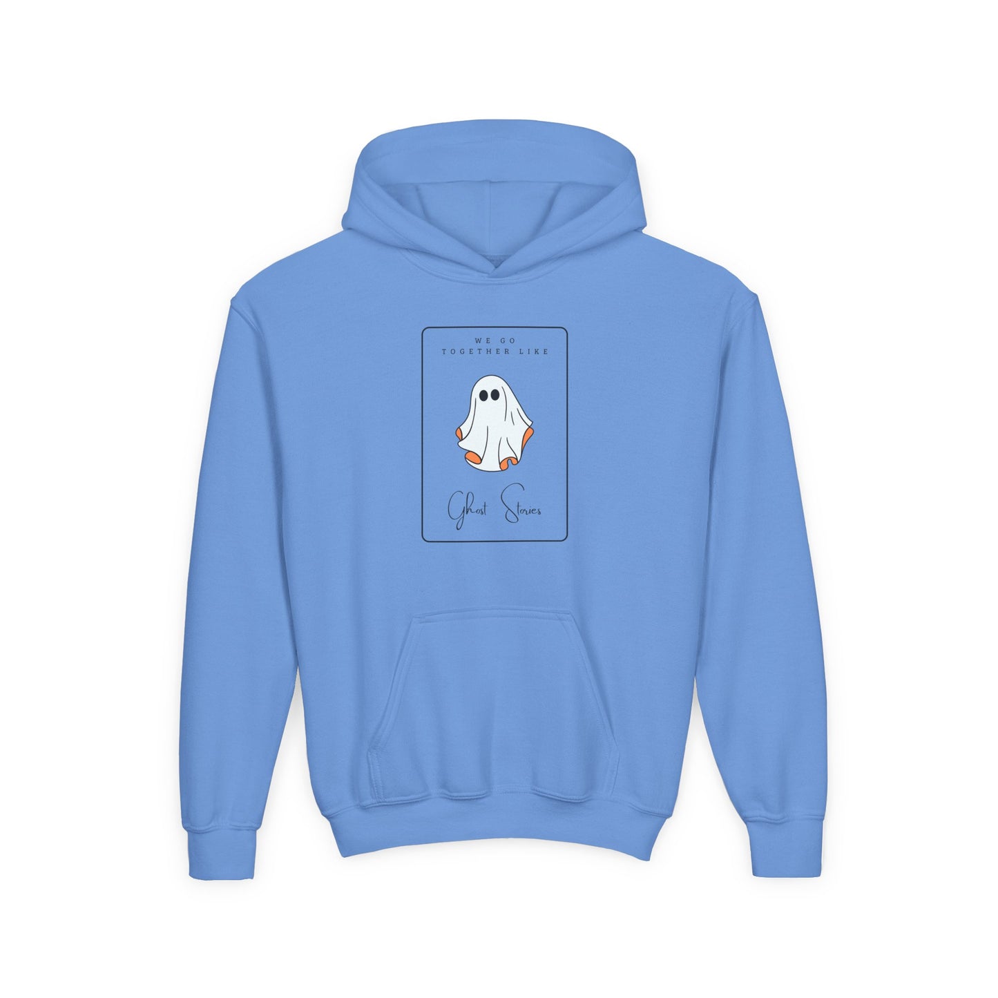 Matching Besties- Youth Hooded Sweatshirt - "We Go Together Like Ghost Stories" ( and matches with two more designs)