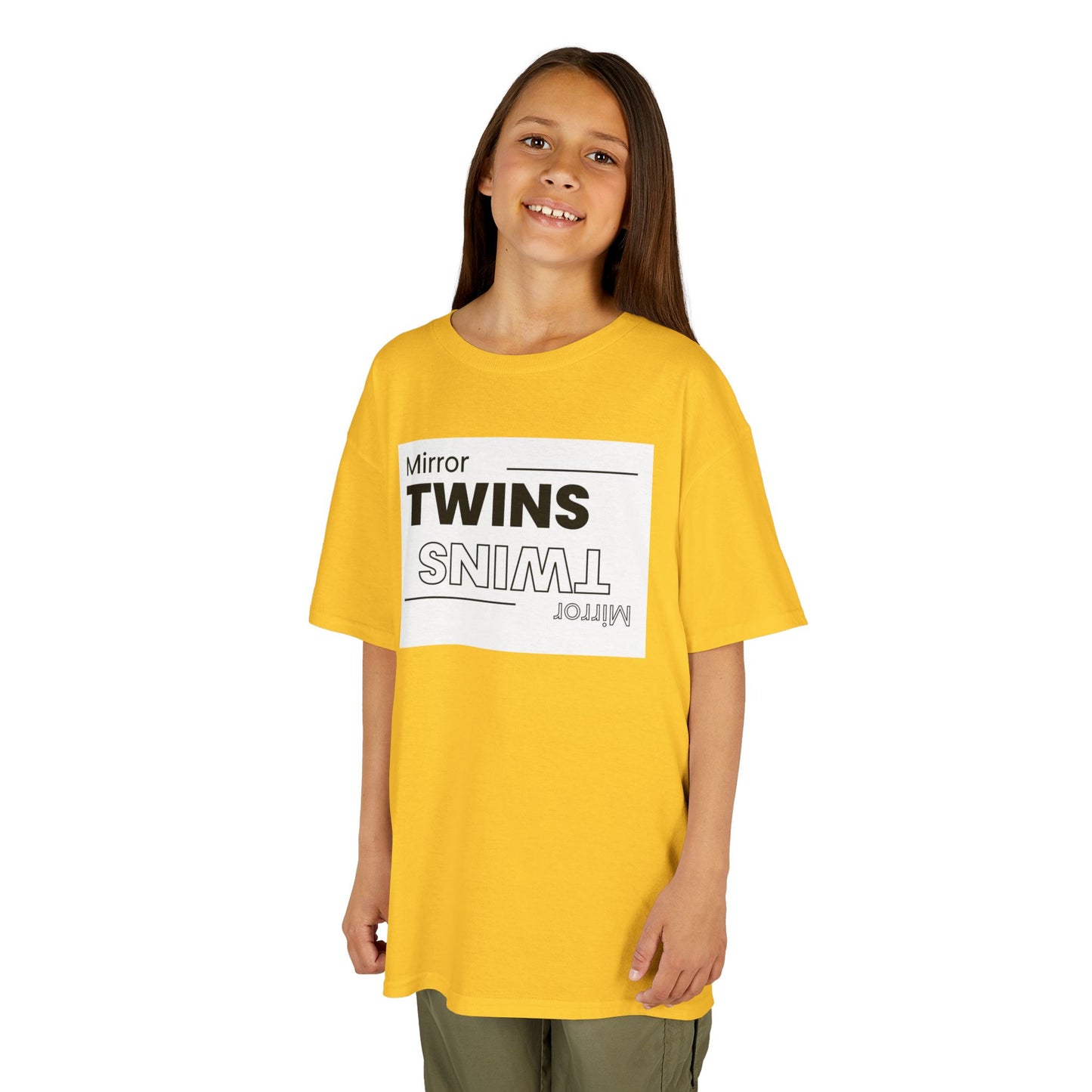 Mirror Twins Kids T-Shirt - Fun Mirror Design for Siblings