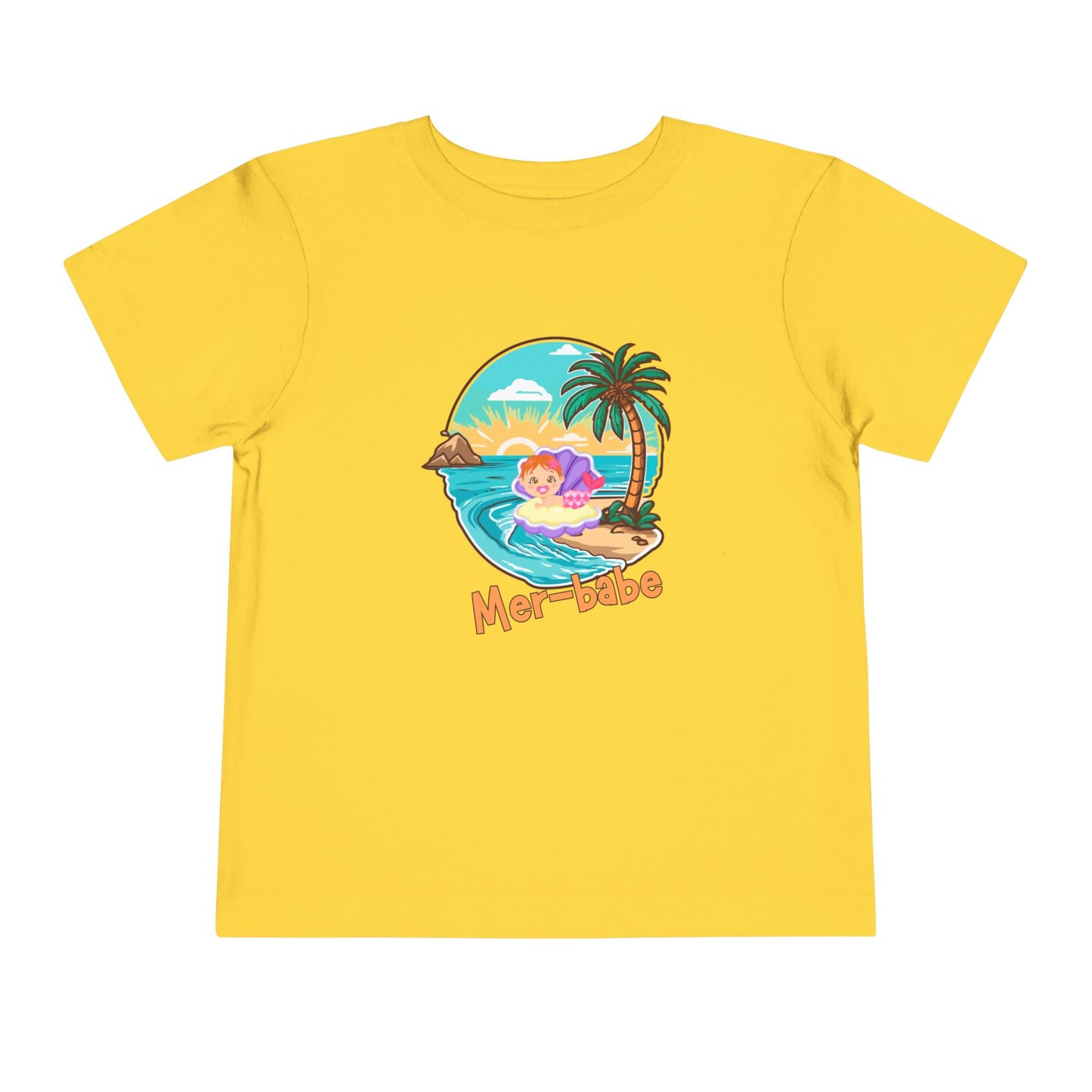 Mer-Babe- Mermaid Toddler Tee - Cute Beach Vibes for Little Ones