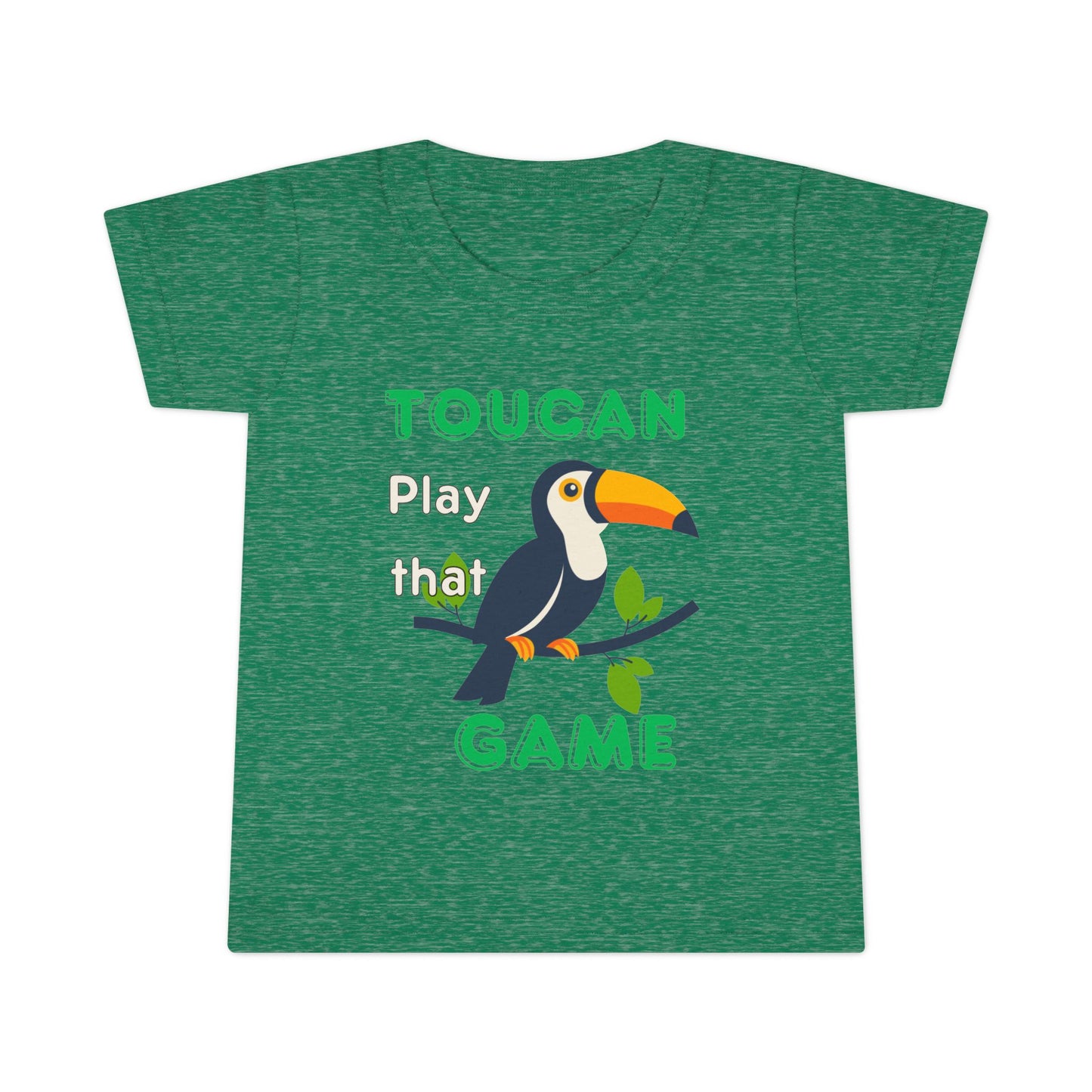 Twin Toddler T-Shirt - "Toucan Play That Game" - Fun Gray Tee for Kids