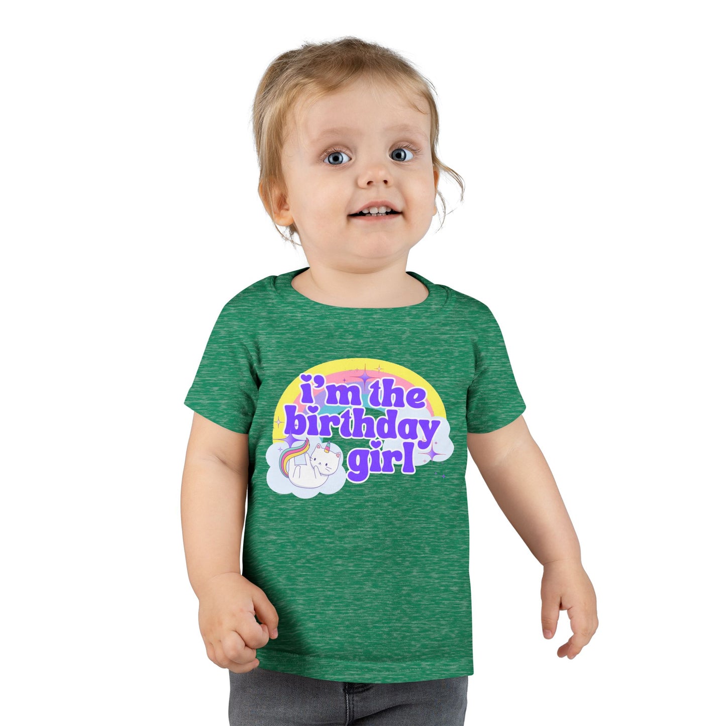 Toddler Birthday Girl T-Shirt with Unicorn Design