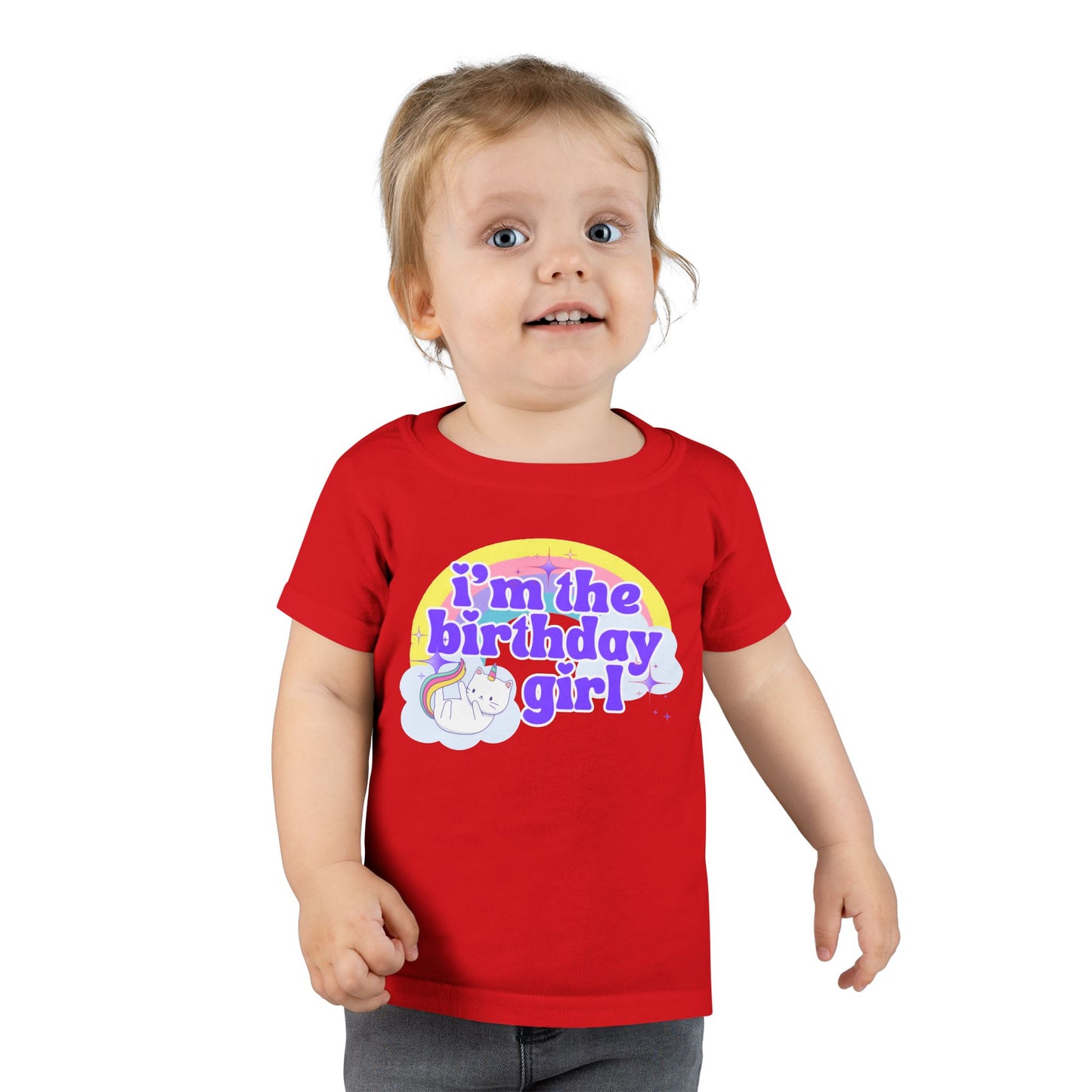Toddler Birthday Girl T-Shirt with Unicorn Design