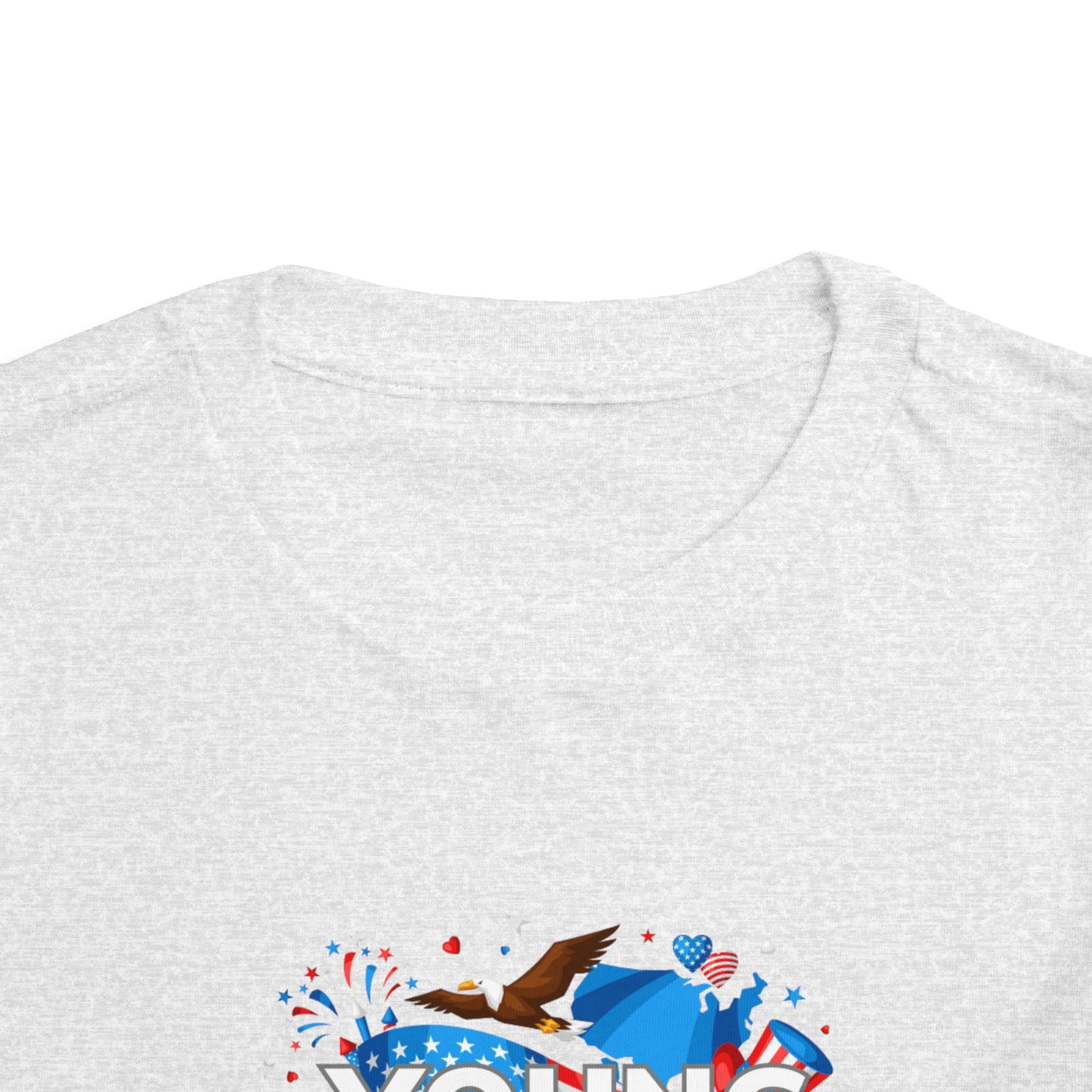 3rd Birthday- "Young and Free" USA Toddler Tee – Cute Kids' Unisex Shirt with Patriotic Design