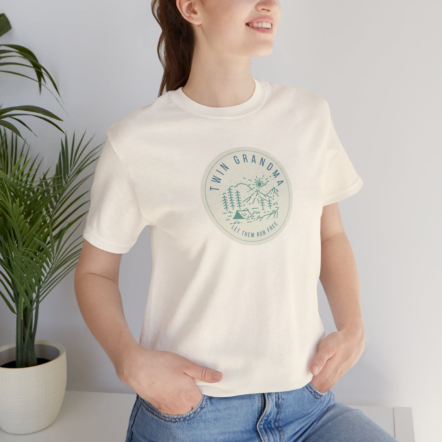 Twin Grandma-Let them run free-Vintage Camp Logo Shirt