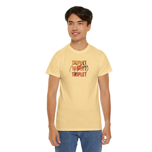 Triplet Daddy- Heavy Cotton Tee