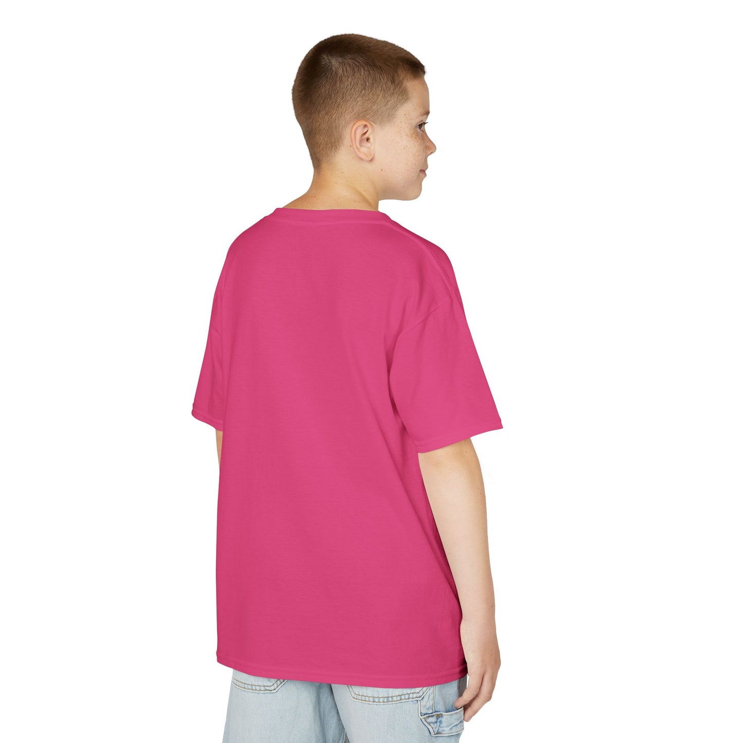 Just a Boy Who Loves Pink Kids Heavy Cotton Tee - Fun T-Shirt for Boys, Great for Birthdays and Celebrations