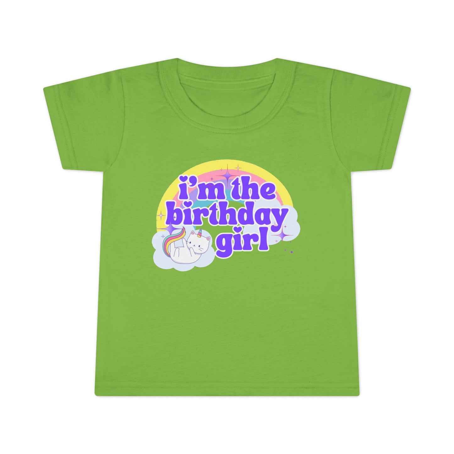 Toddler Birthday Girl T-Shirt with Unicorn Design