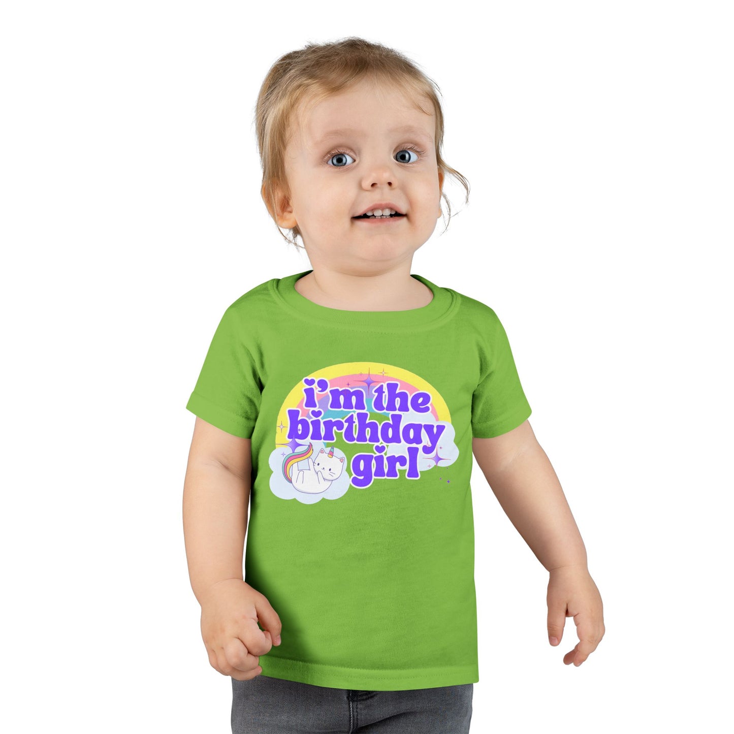 Toddler Birthday Girl T-Shirt with Unicorn Design