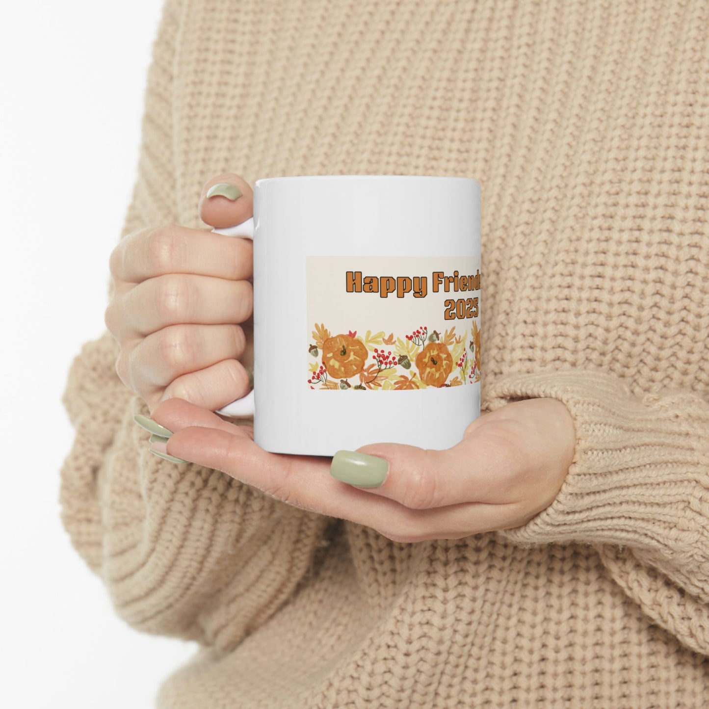 Happy Friendsgiving Ceramic Mug - Thanksgiving Gift