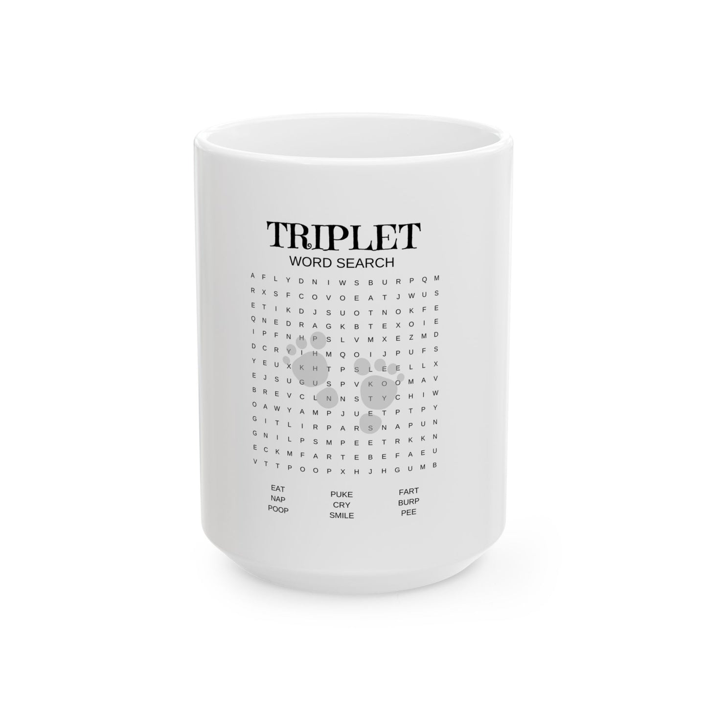 Triplet Funny Word Search Ceramic Mug - 11oz  for Laughs and Gifts
