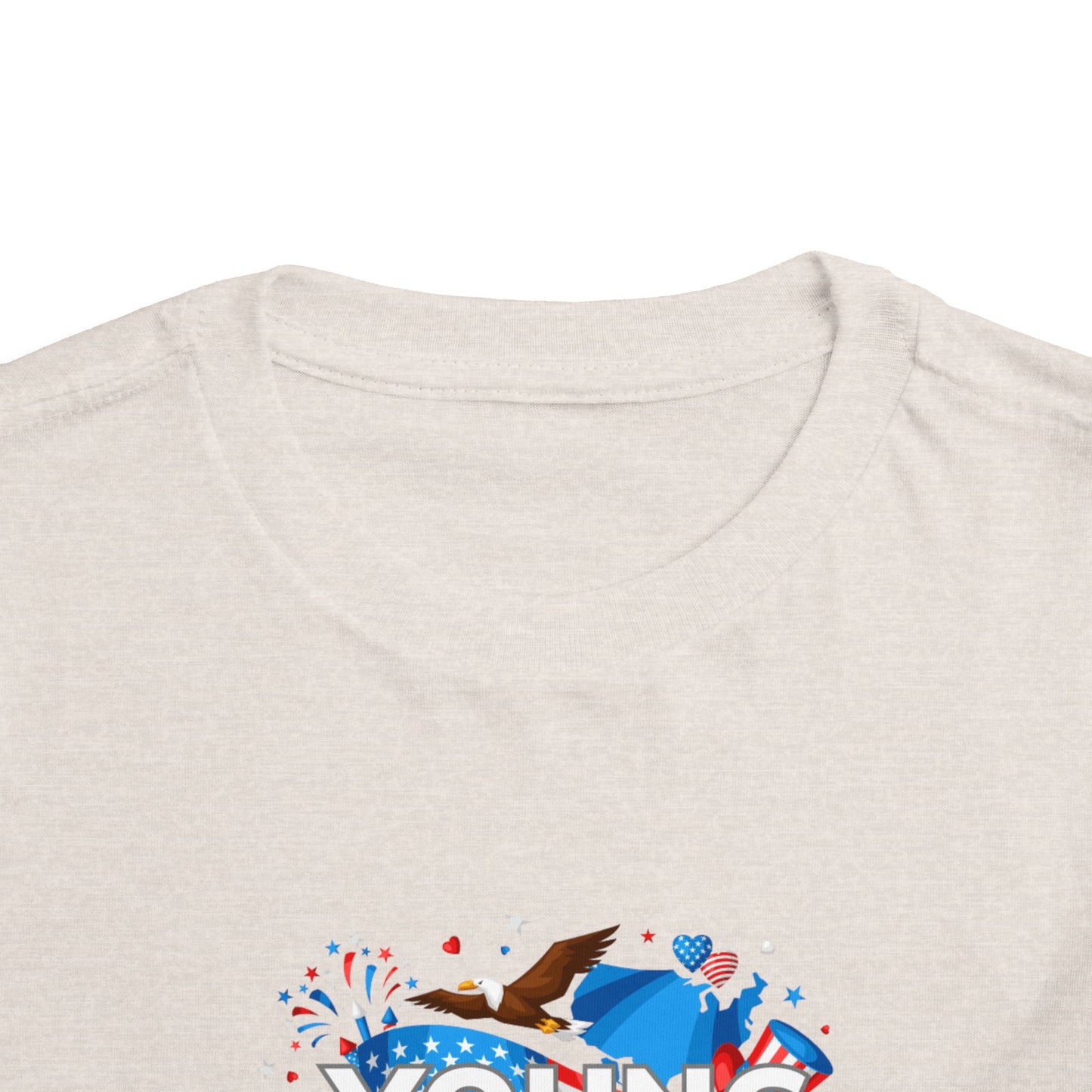 3rd Birthday- "Young and Free" USA Toddler Tee – Cute Kids' Unisex Shirt with Patriotic Design