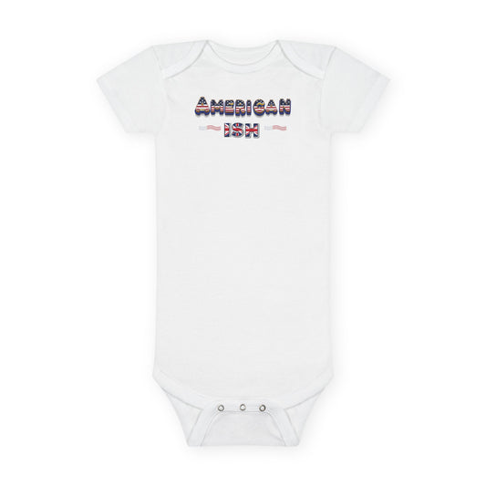 American-ish Baby Onesie | Cute Baby Shower Gift, Infant Clothes, Newborn Outfit, Toddler Apparel, Patriotic Babywear