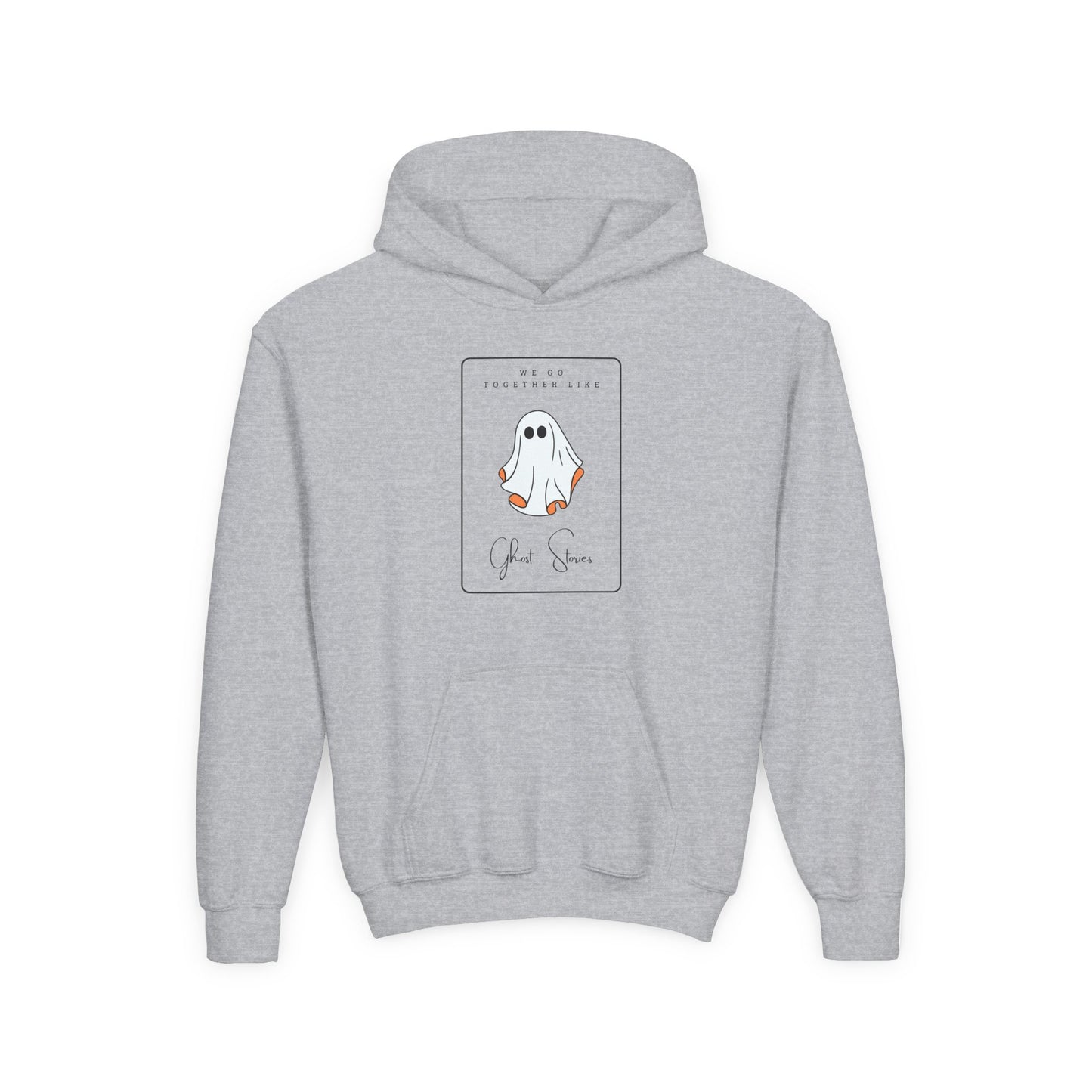 Matching Besties- Youth Hooded Sweatshirt - "We Go Together Like Ghost Stories" ( and matches with two more designs)