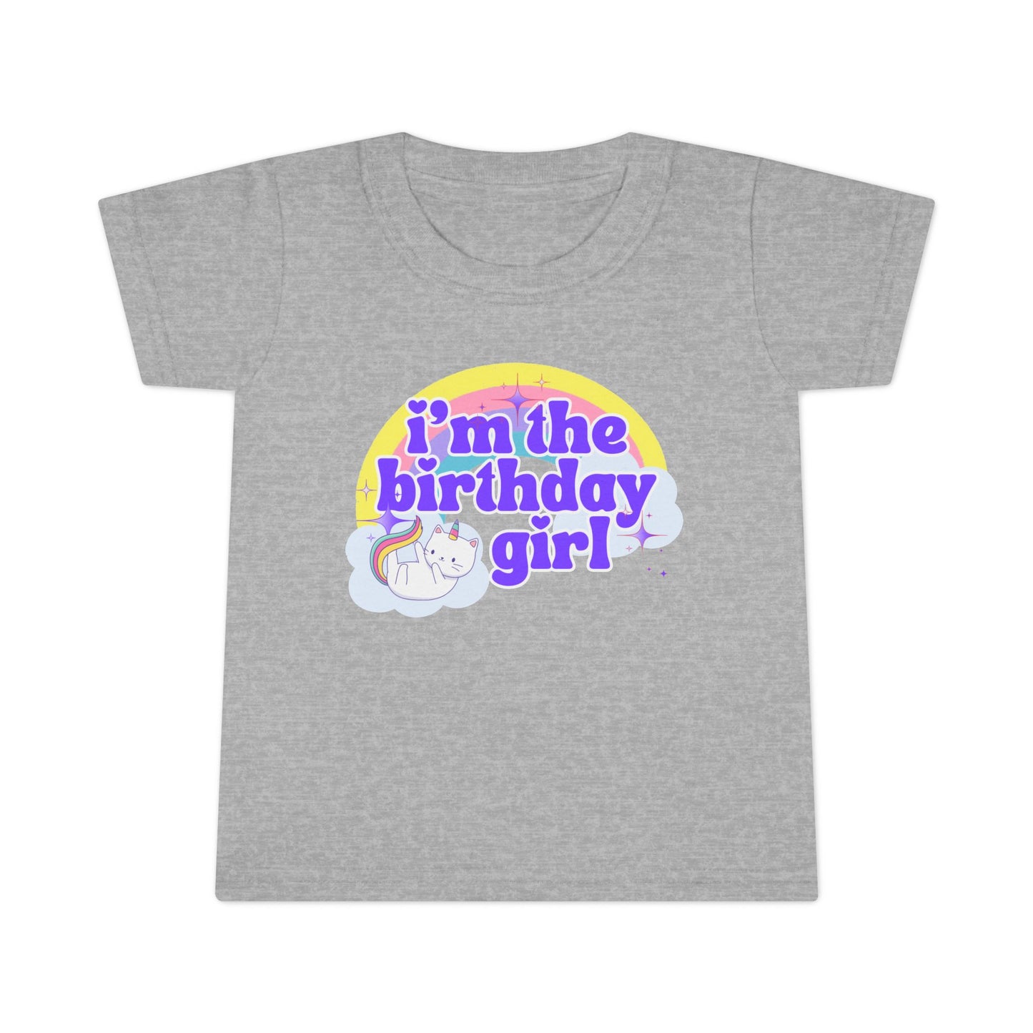 Toddler Birthday Girl T-Shirt with Unicorn Design