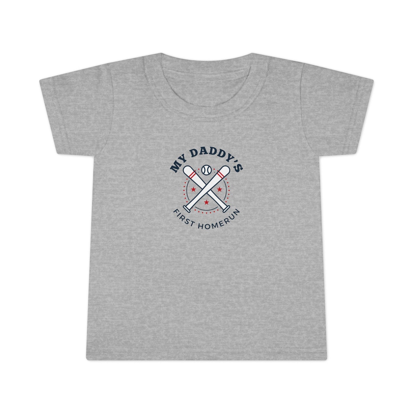 Family Matching-Baseball-"My Daddy's First Home Run" Toddler T-Shirt - Ages 2-6 Years)