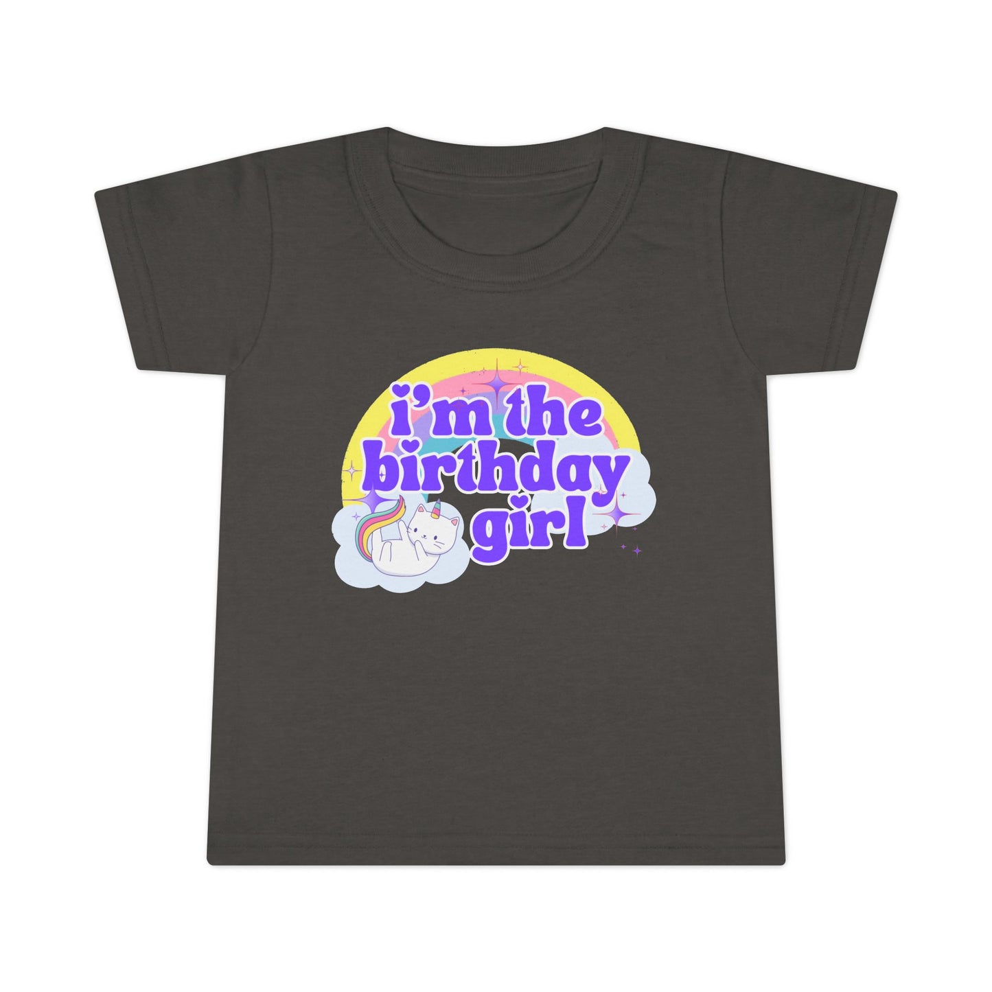 Toddler Birthday Girl T-Shirt with Unicorn Design