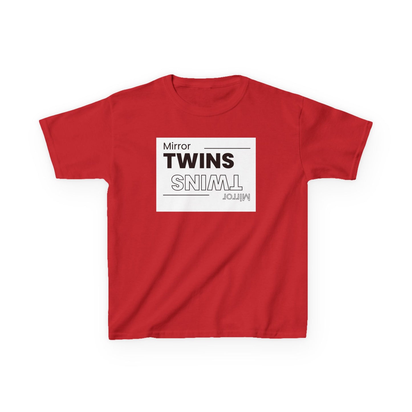 Mirror Twins Kids T-Shirt - Fun Mirror Design for Siblings