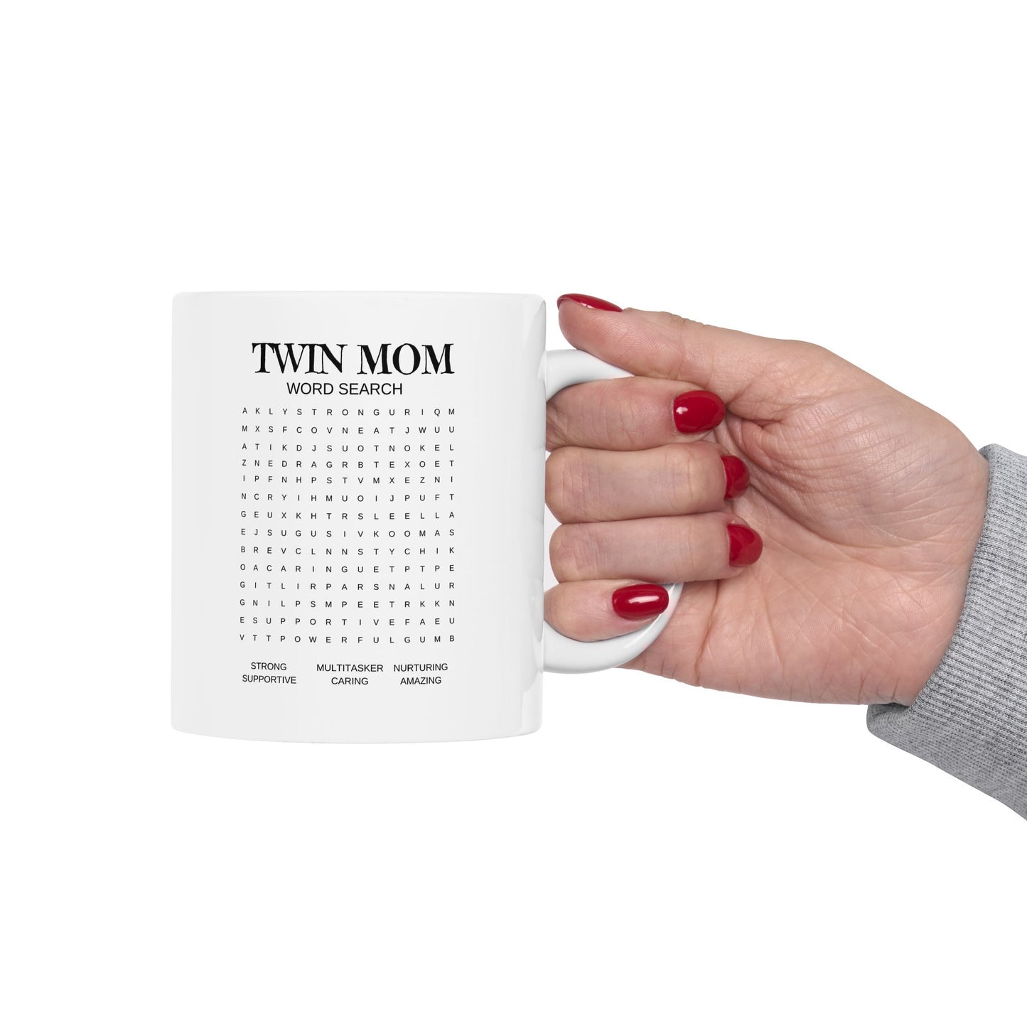 Twin Moms Word search Ceramic Mug