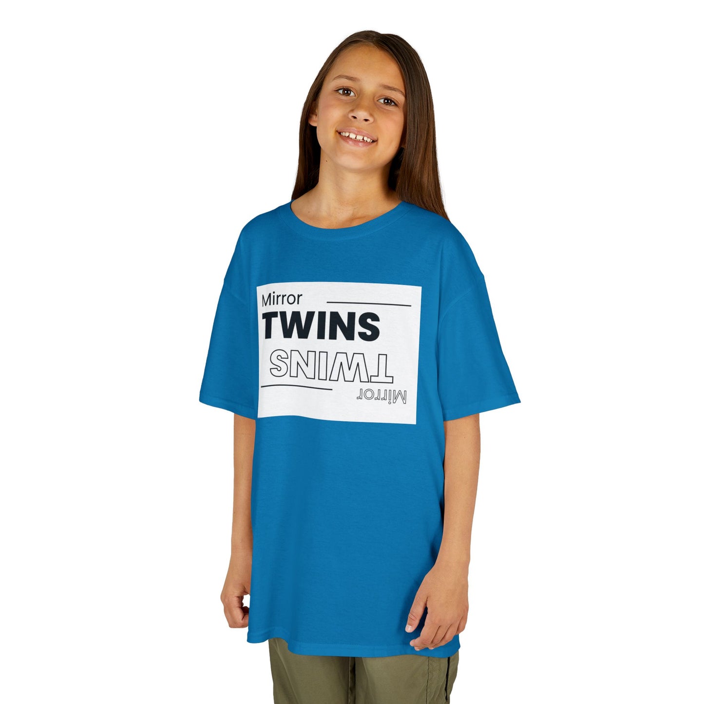Mirror Twins Kids T-Shirt - Fun Mirror Design for Siblings