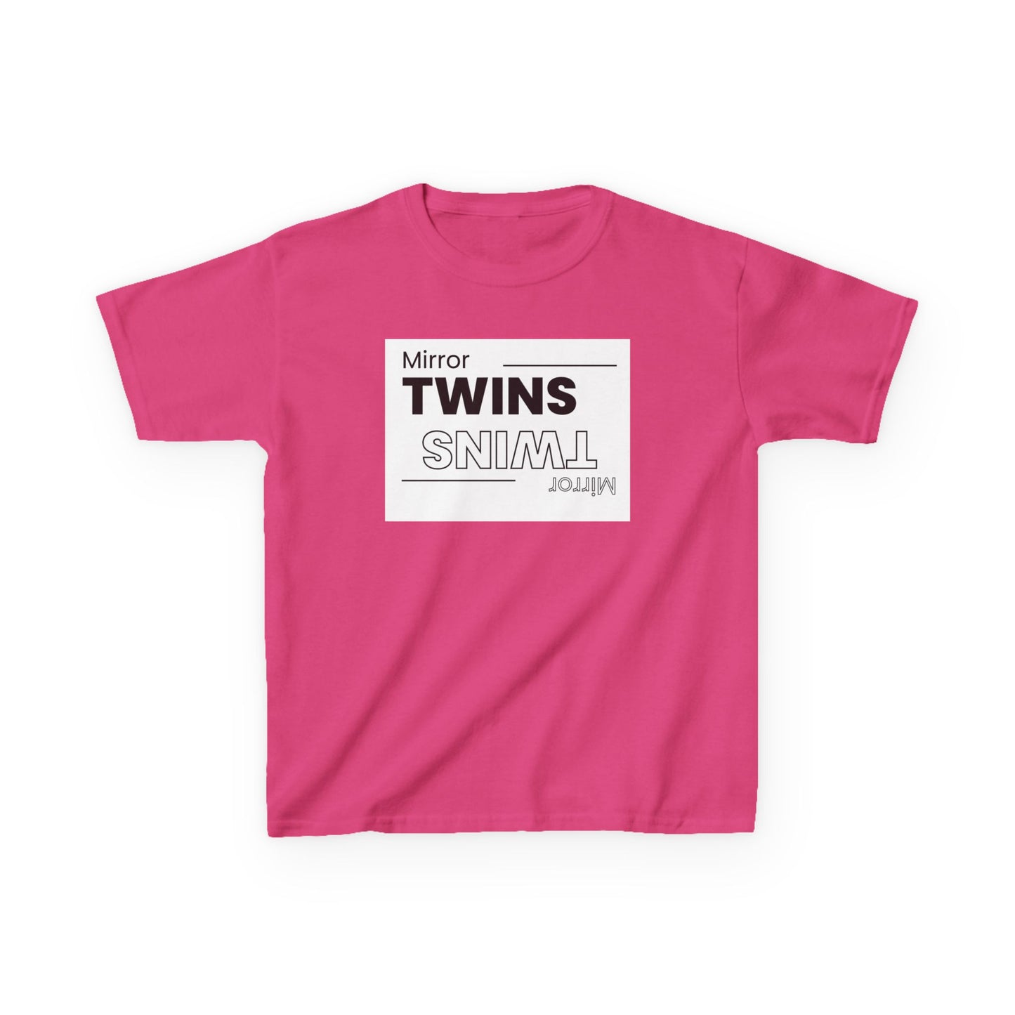 Mirror Twins Kids T-Shirt - Fun Mirror Design for Siblings