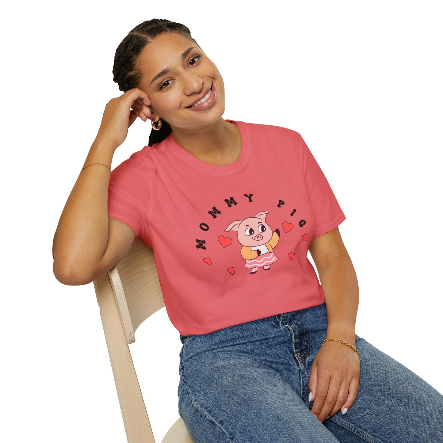 Family Matching- Three Little Pigs- Mommy Pig T-Shirt - for Moms Sizes XS-4XL