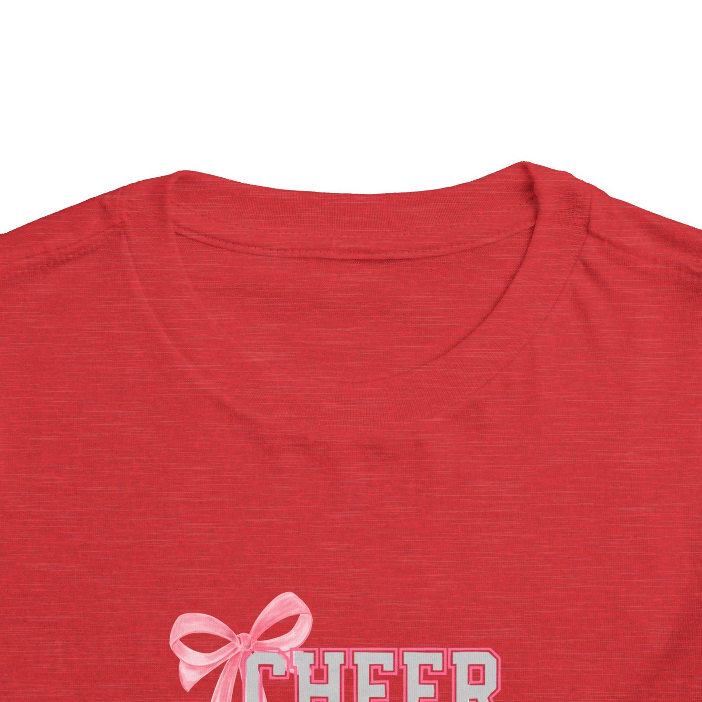 Toddler Tee - "Cheer Twins" Pink Bow Graphic