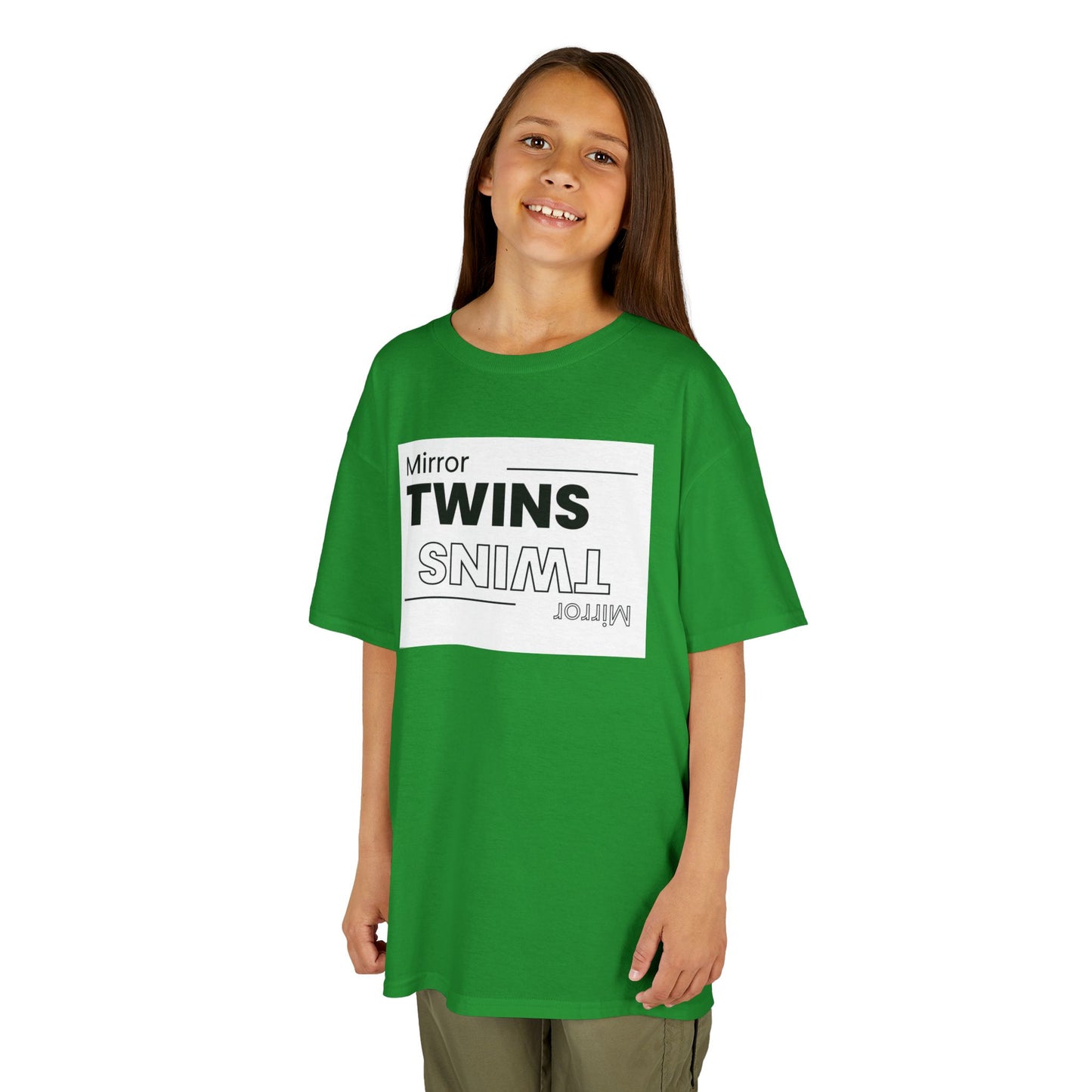 Mirror Twins Kids T-Shirt - Fun Mirror Design for Siblings
