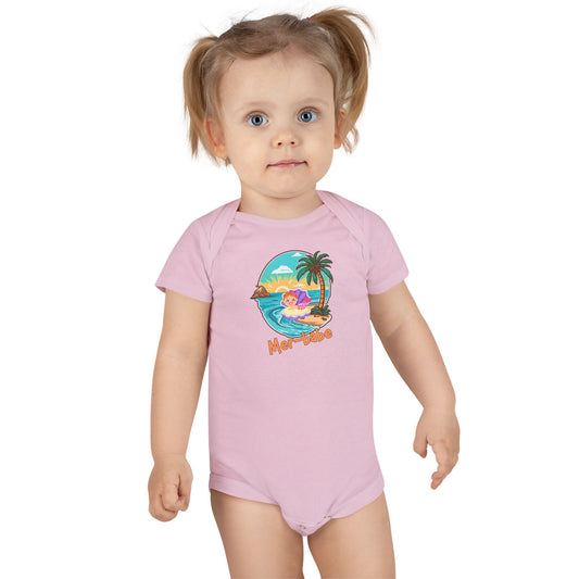 Mer-Bae, Cute Mermaid Design Baby Clothes, Beach Baby Apparel, Preemie to Toddler Outfit