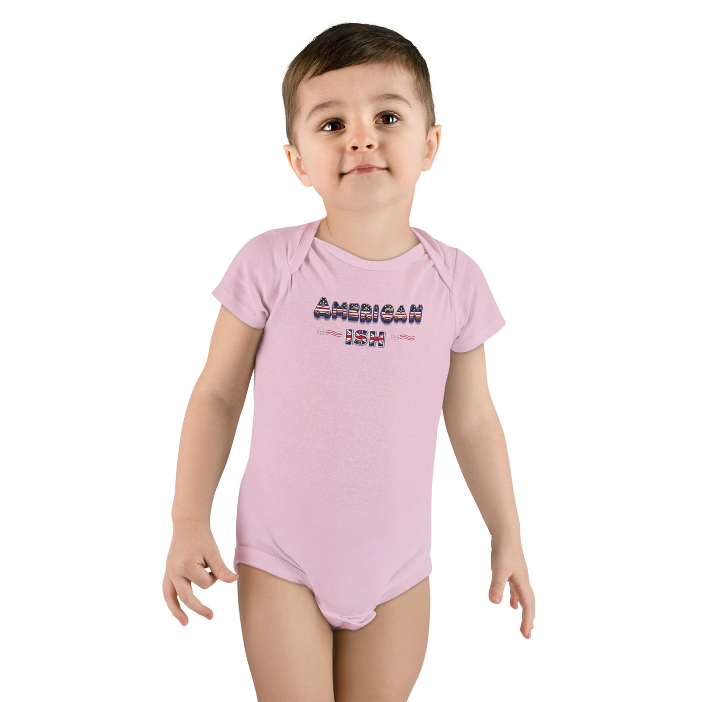 American-ish Baby Onesie | Cute Baby Shower Gift, Infant Clothes, Newborn Outfit, Toddler Apparel, Patriotic Babywear