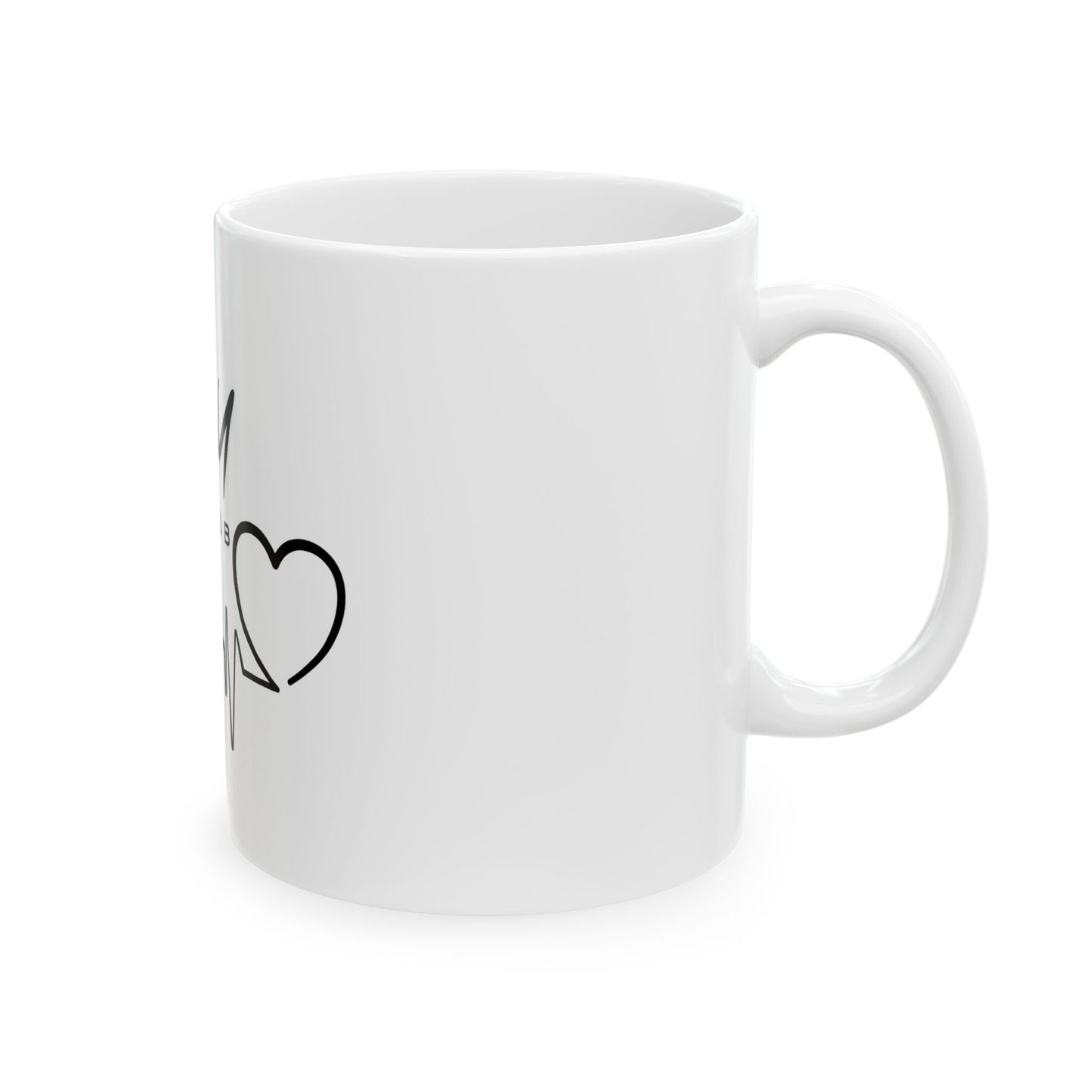 NICU Mom Club Hospital Gift Mug (Insert own Coffee) Heartbeat Design