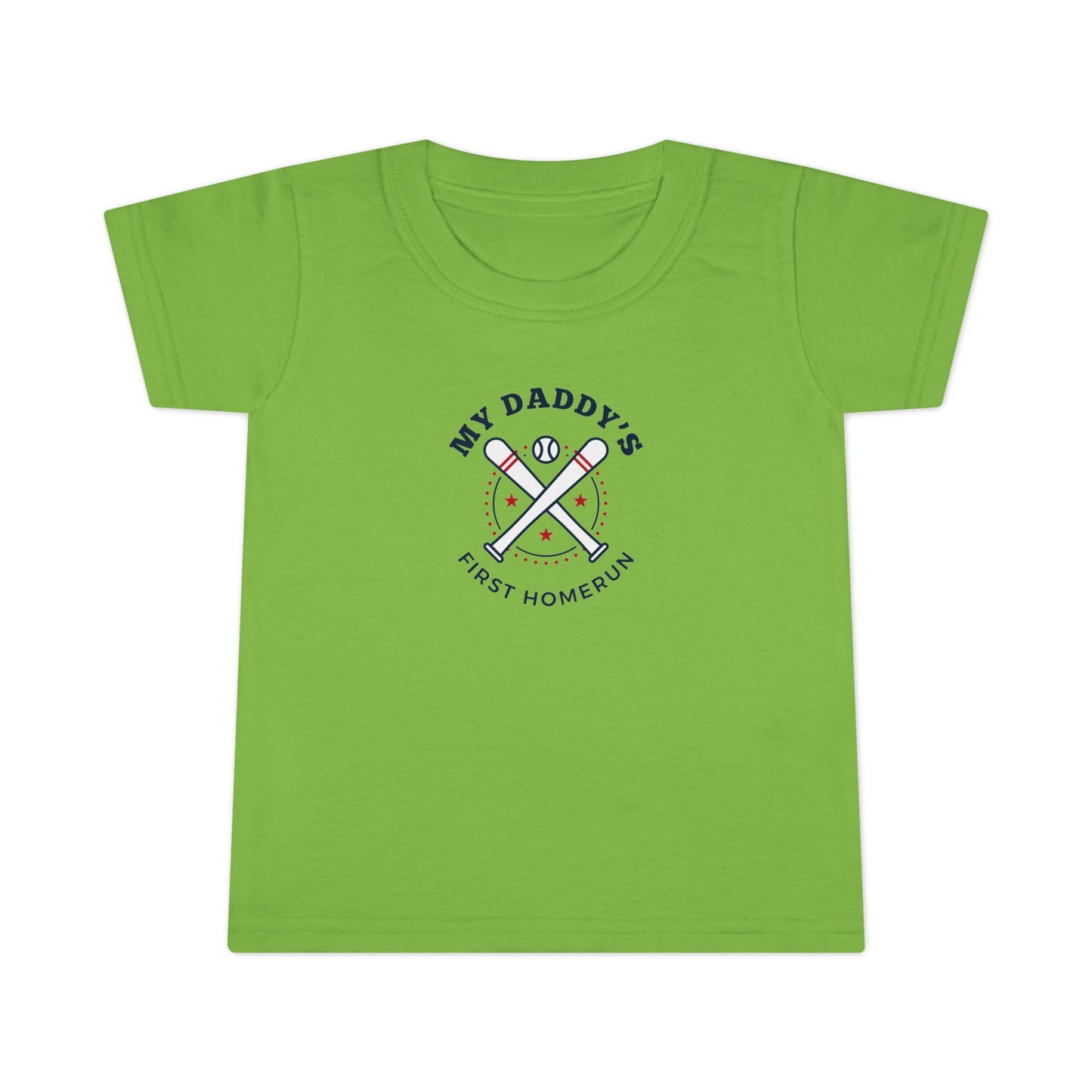 Family Matching-Baseball-"My Daddy's First Home Run" Toddler T-Shirt - Ages 2-6 Years)