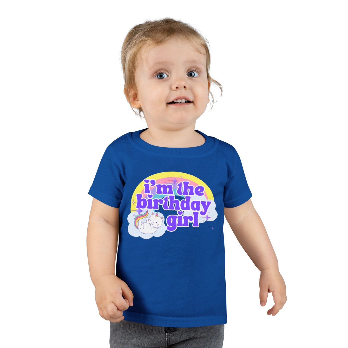 Toddler Birthday Girl T-Shirt with Unicorn Design