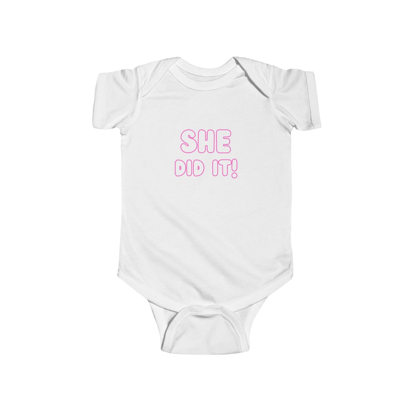 Twin Set- "She Did It!" Baby Bodysuit - Cute Infant Onesie for Twins