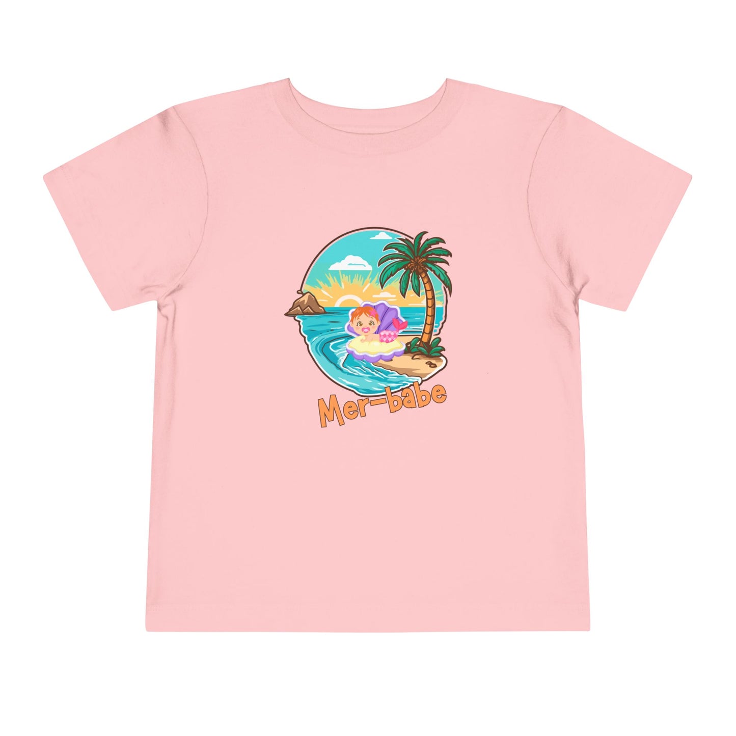 Mer-Babe- Mermaid Toddler Tee - Cute Beach Vibes for Little Ones