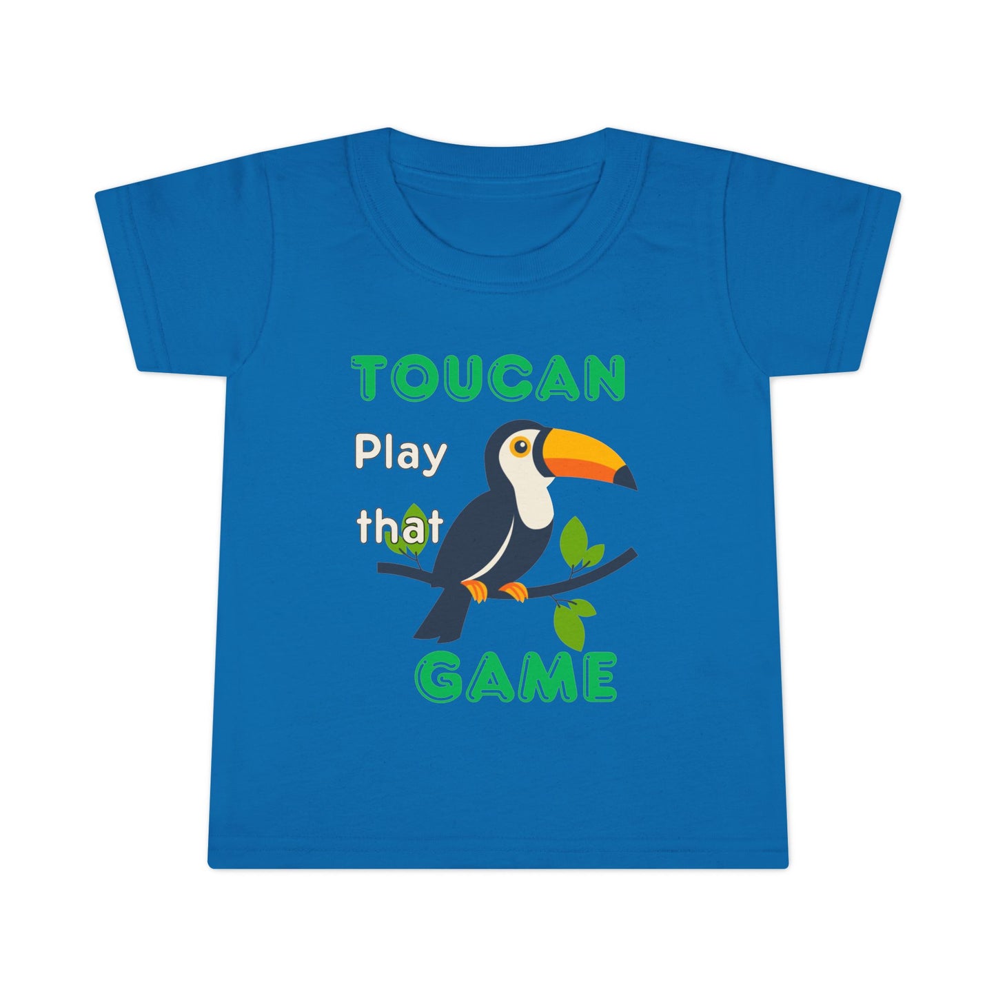 Twin Toddler T-Shirt - "Toucan Play That Game" - Fun Gray Tee for Kids