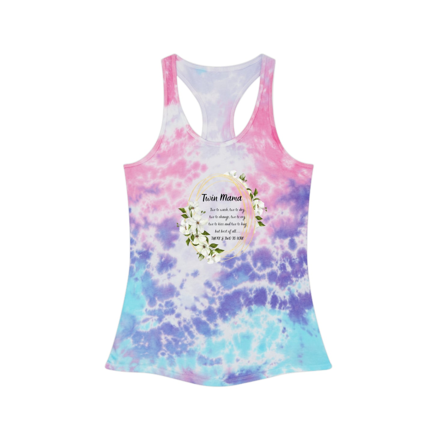 Tie Dye Racerback Tank Top - Perfect for Twin Moms, Summer Vibes