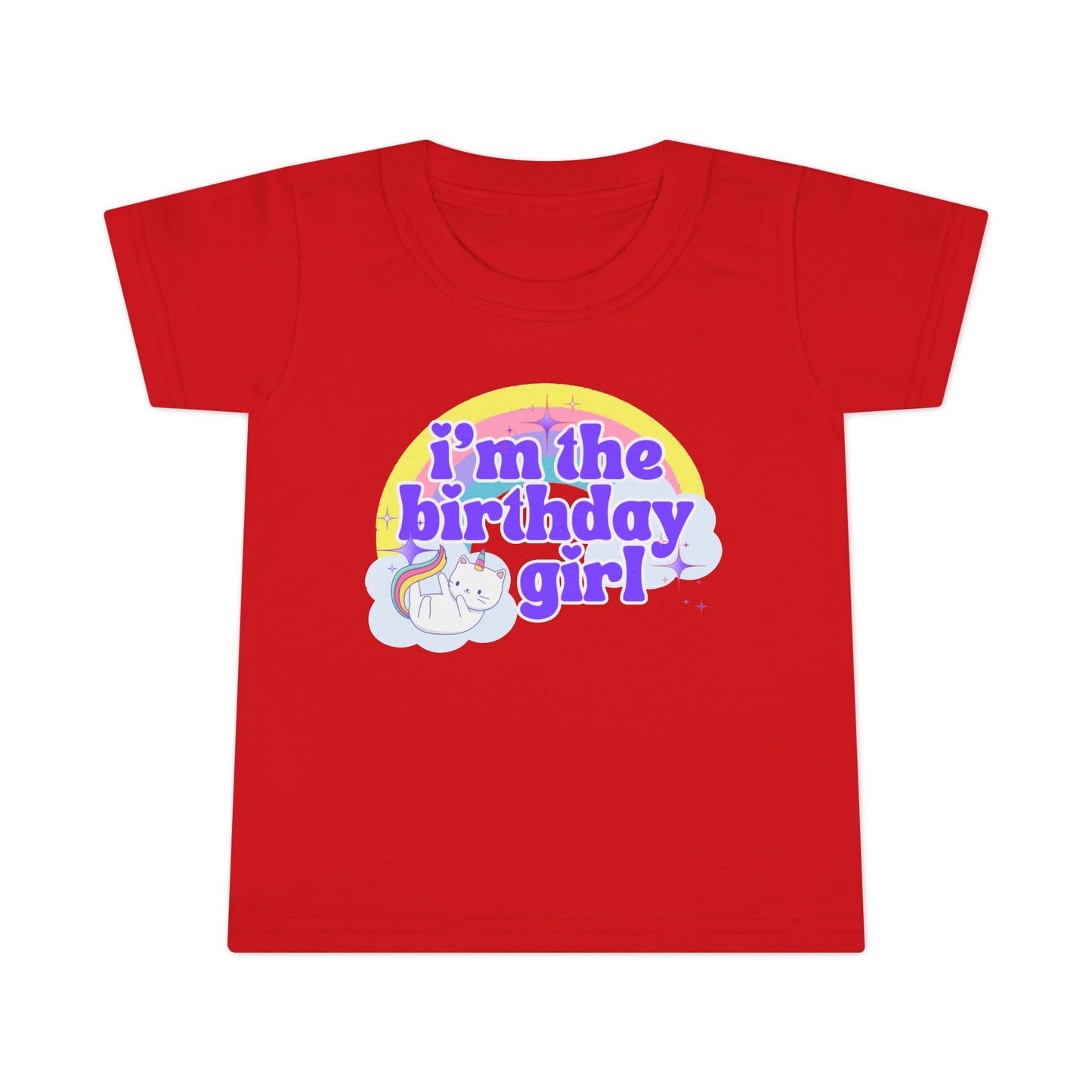 Toddler Birthday Girl T-Shirt with Unicorn Design
