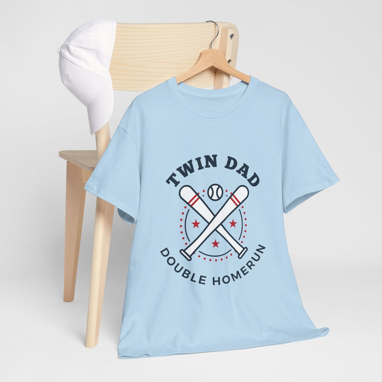 Baseball Themed Twin Dad Shirt - Perfect Gift for Sports Dads