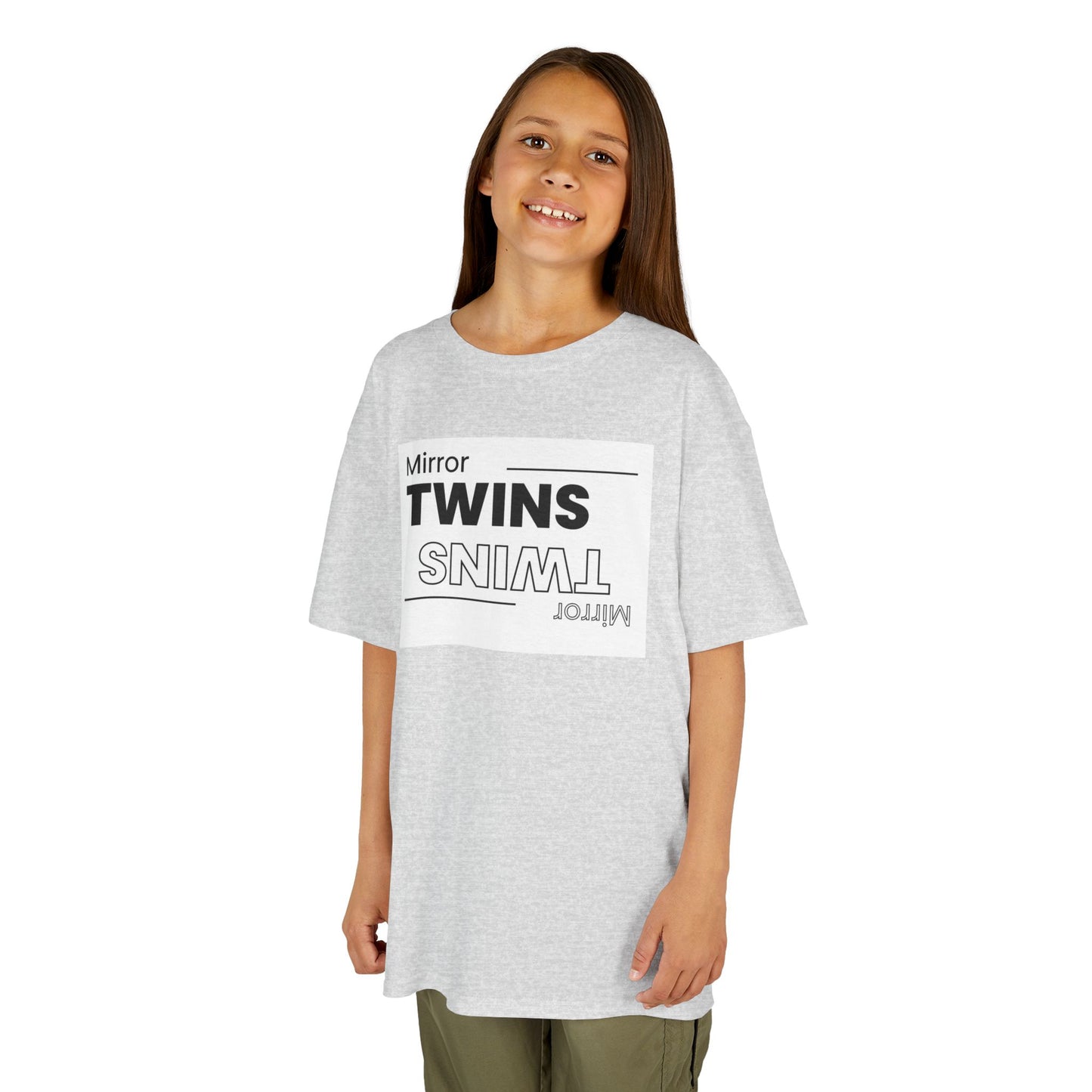 Mirror Twins Kids T-Shirt - Fun Mirror Design for Siblings