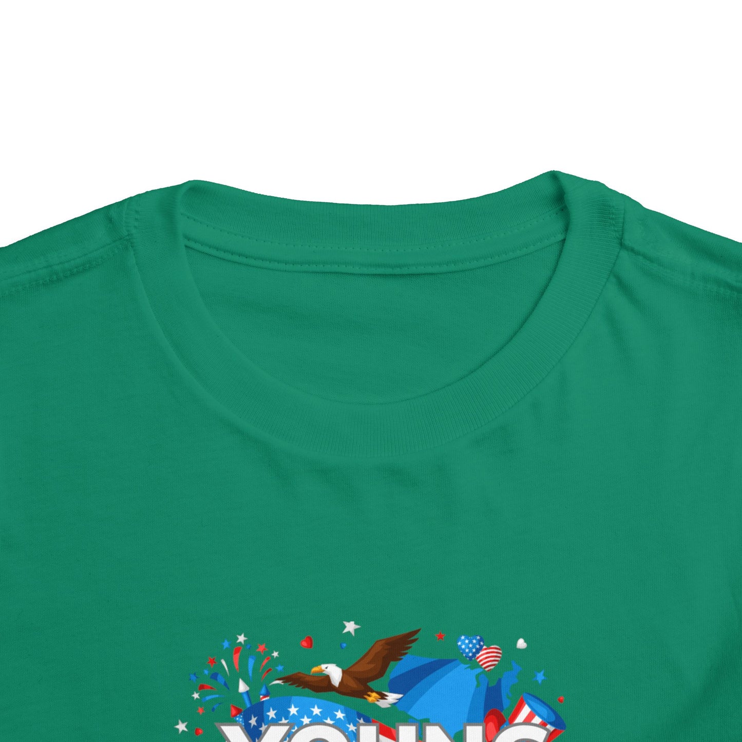 3rd Birthday- "Young and Free" USA Toddler Tee – Cute Kids' Unisex Shirt with Patriotic Design