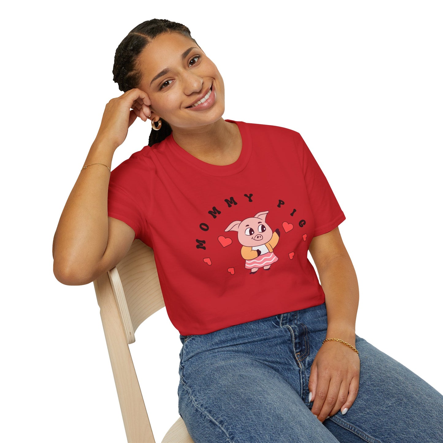 Family Matching- Three Little Pigs- Mommy Pig T-Shirt - for Moms Sizes XS-4XL