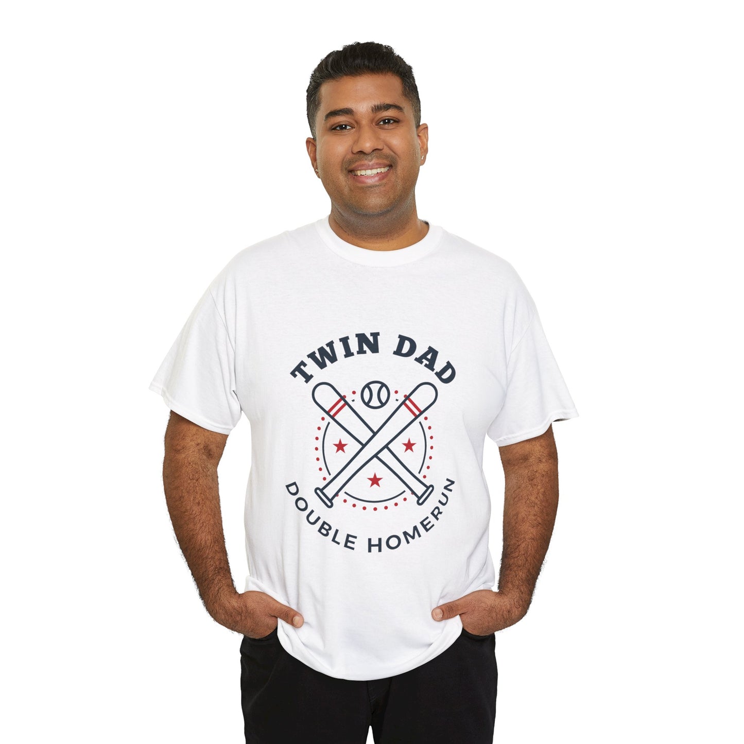 Baseball Themed Twin Dad Shirt - Perfect Gift for Sports Dads