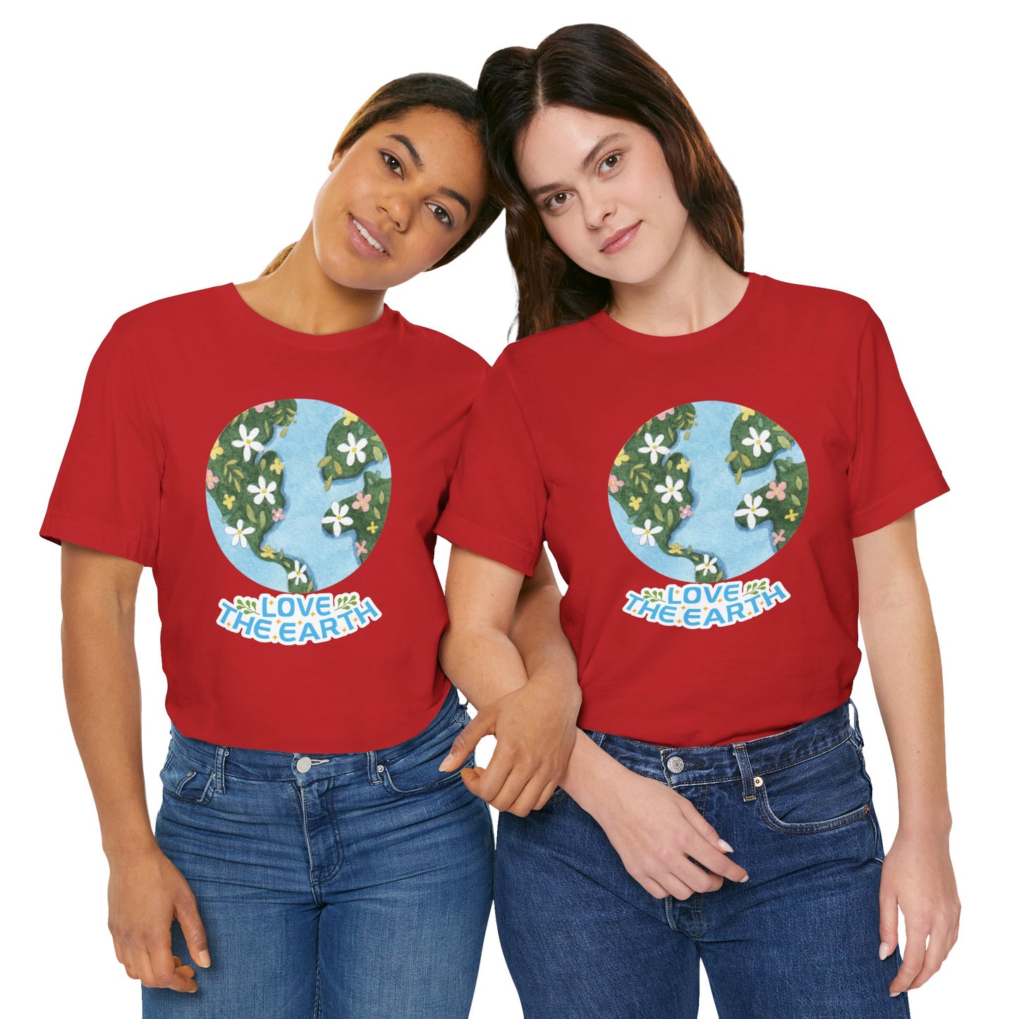 Love The Earth Floral Globe Tee — Eco-Friendly Earth Day T-Shirt