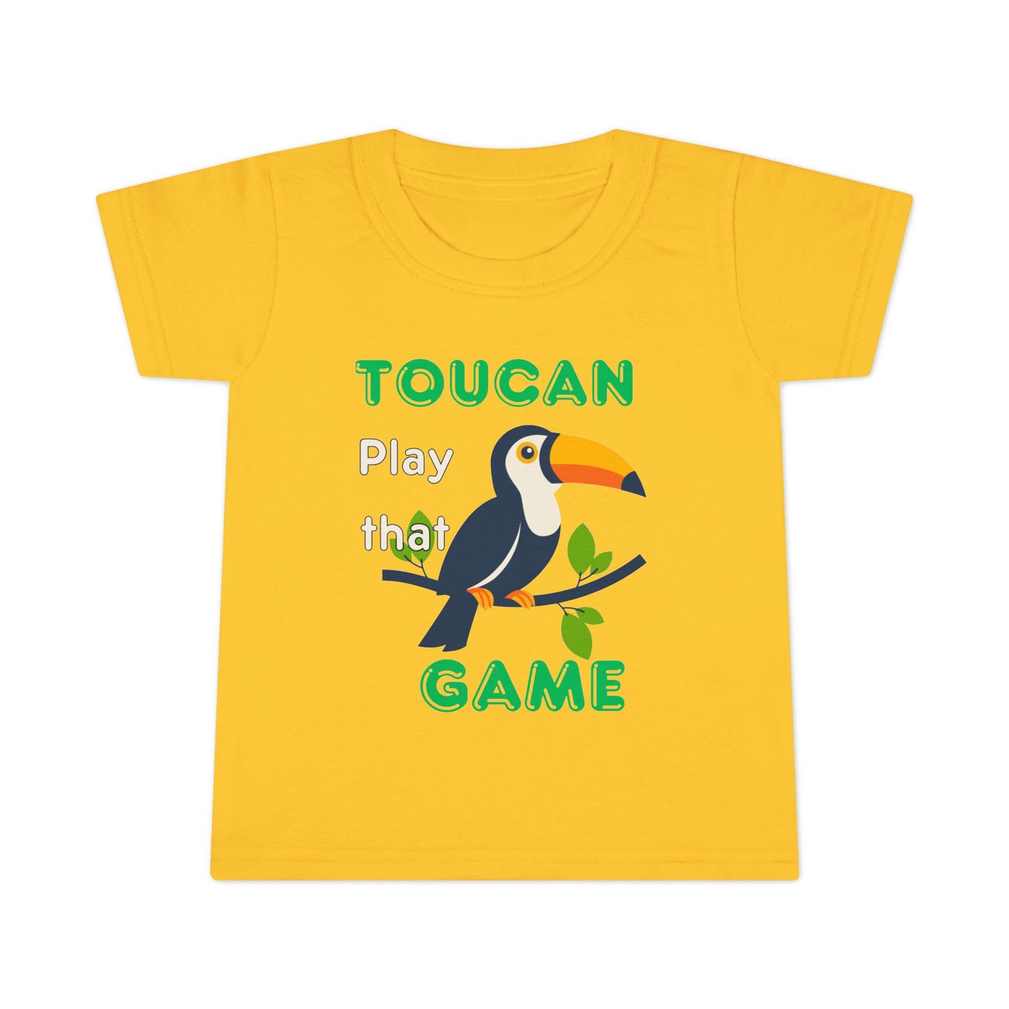 Twin Toddler T-Shirt - "Toucan Play That Game" - Fun Gray Tee for Kids