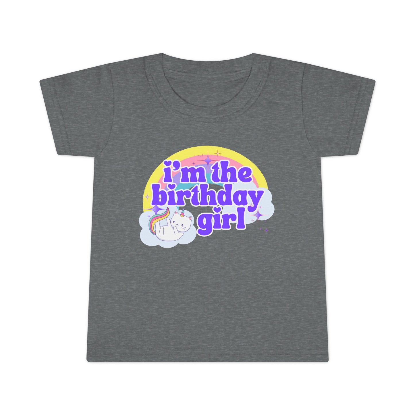 Toddler Birthday Girl T-Shirt with Unicorn Design